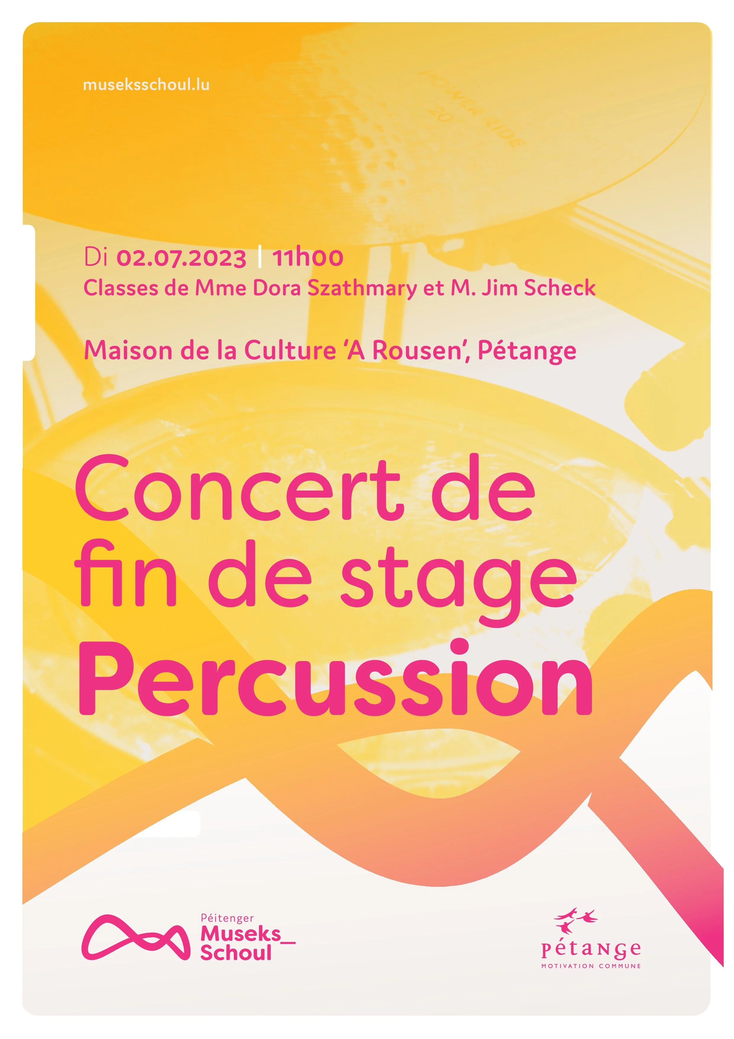 Concert de fin de stage de percussion