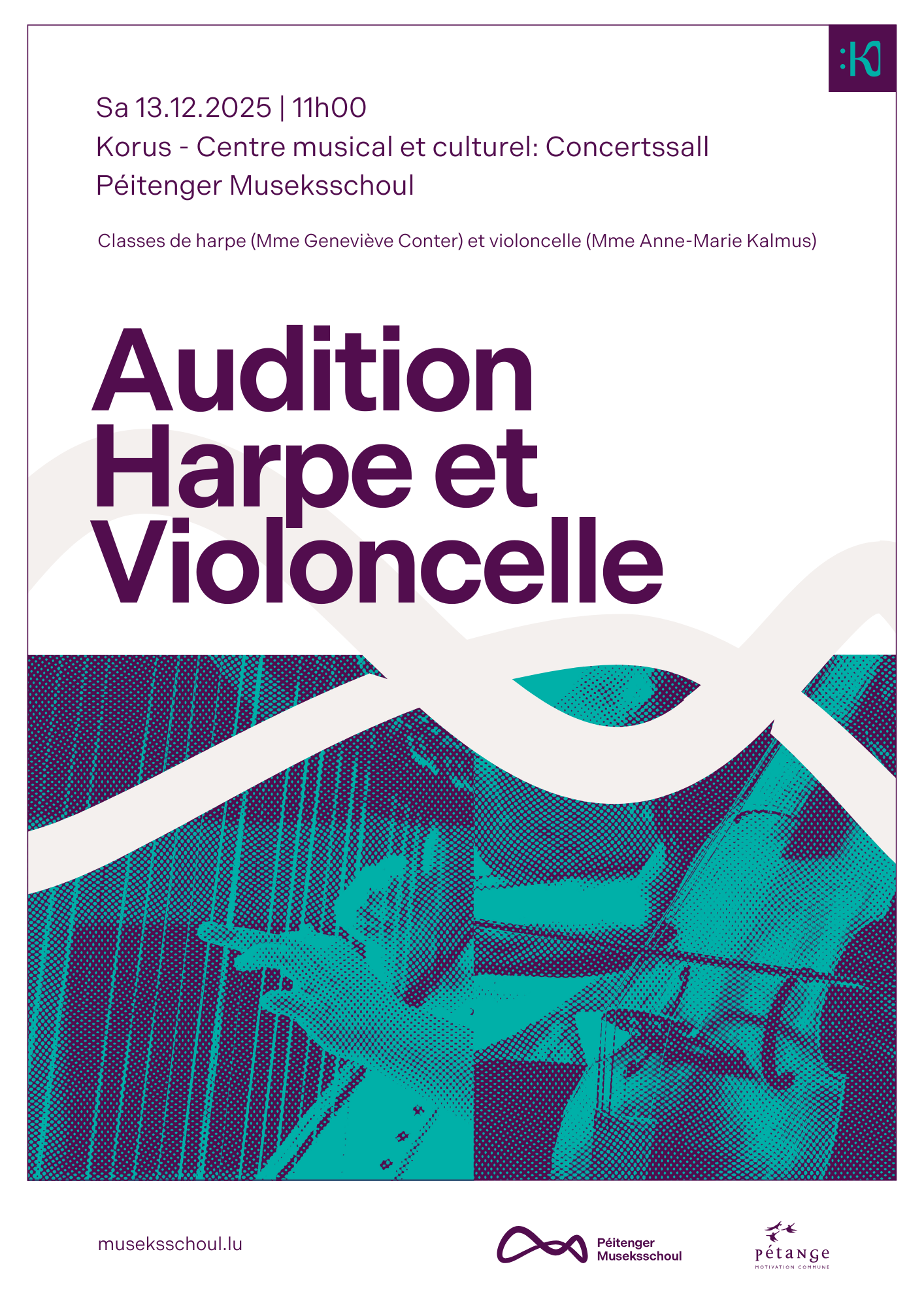 Audition Classes de Harpe &amp; Violoncelle