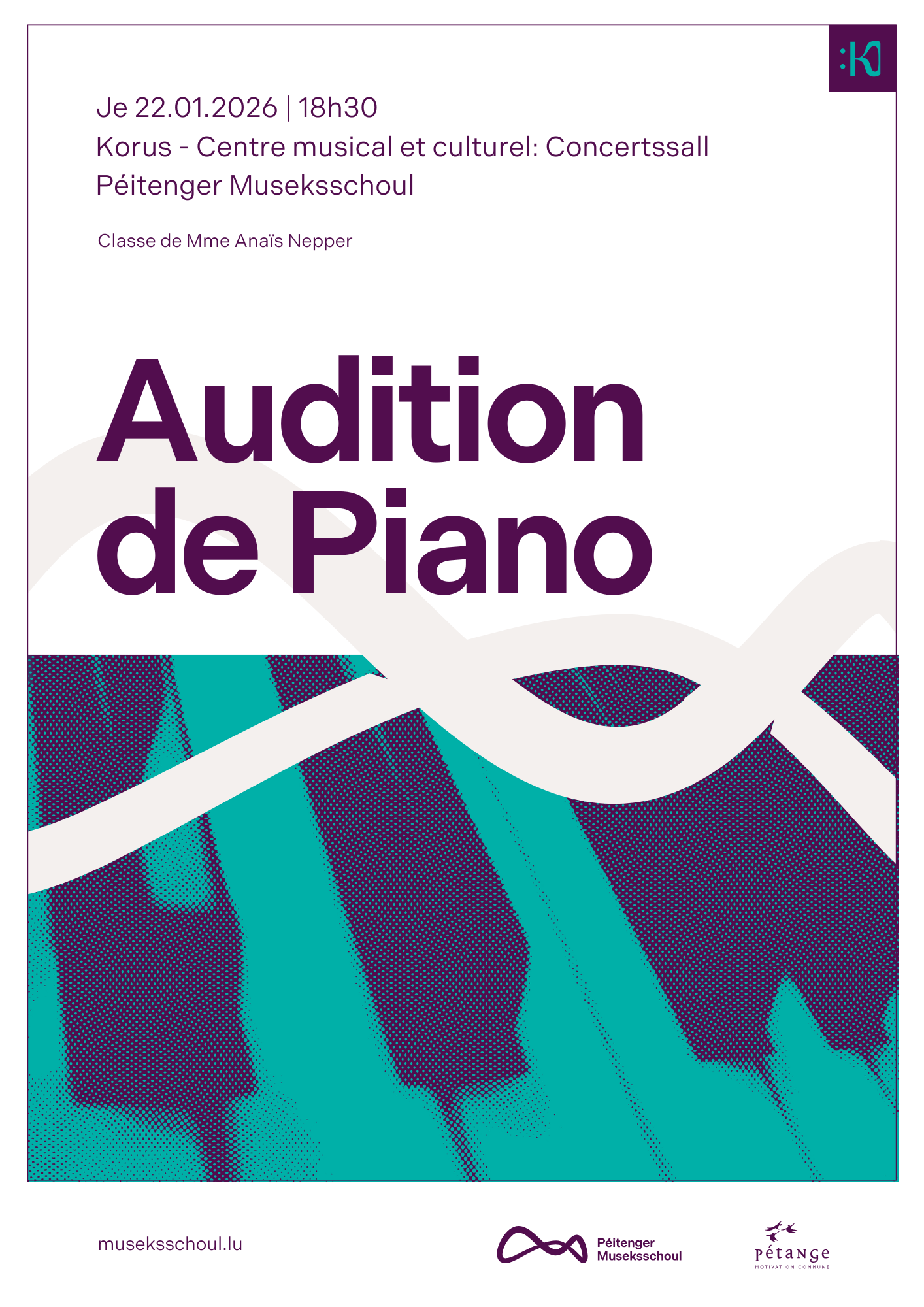 Audition Classe de Piano