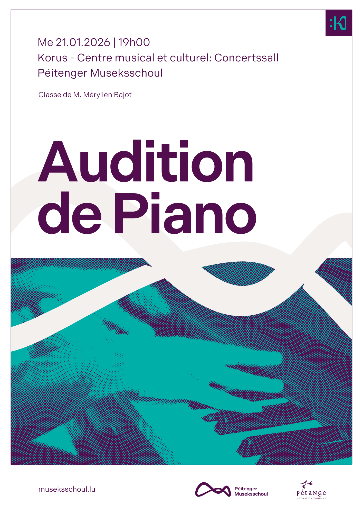 Audition Classe de Piano