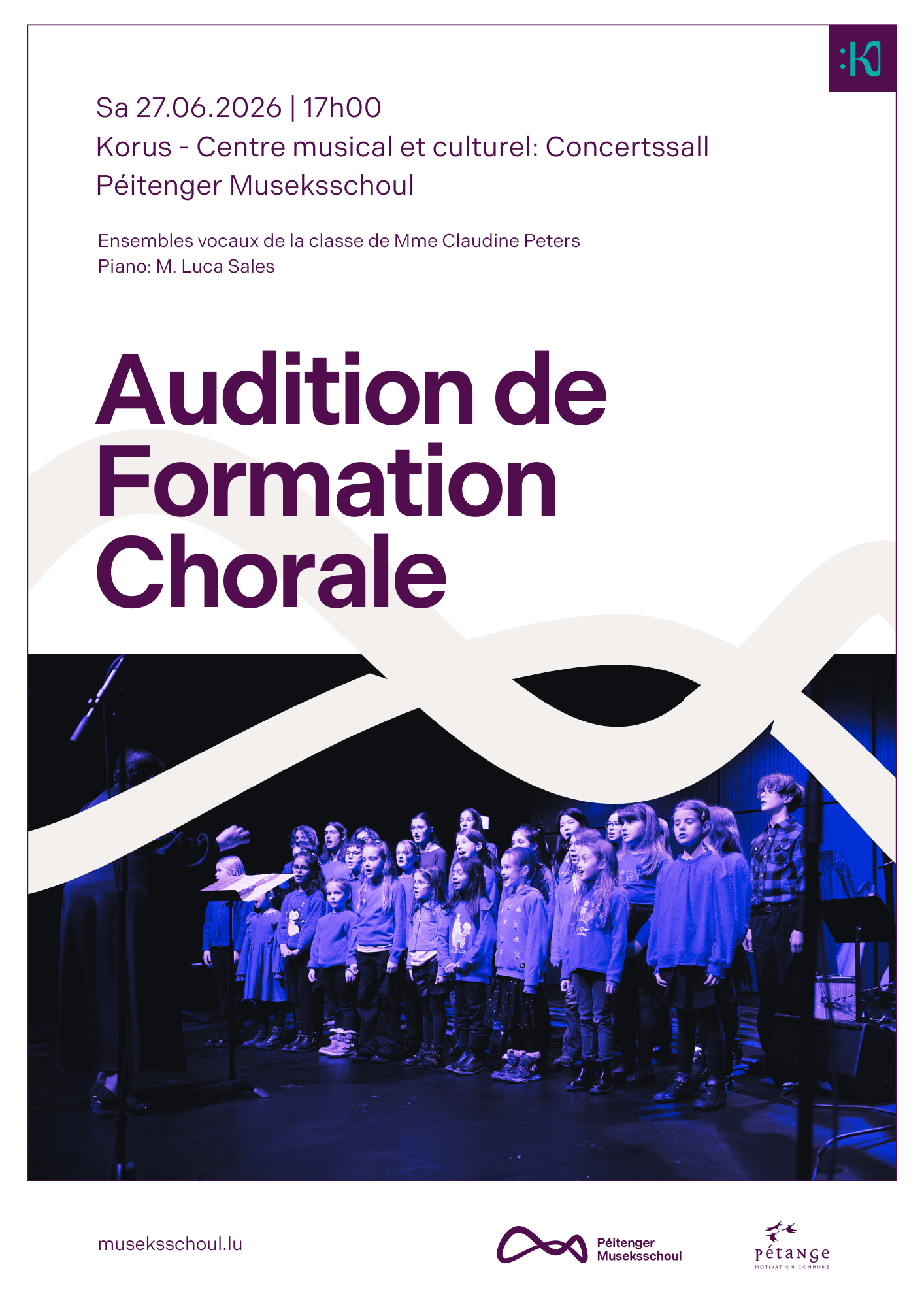 Audition Classe de Formation chorale