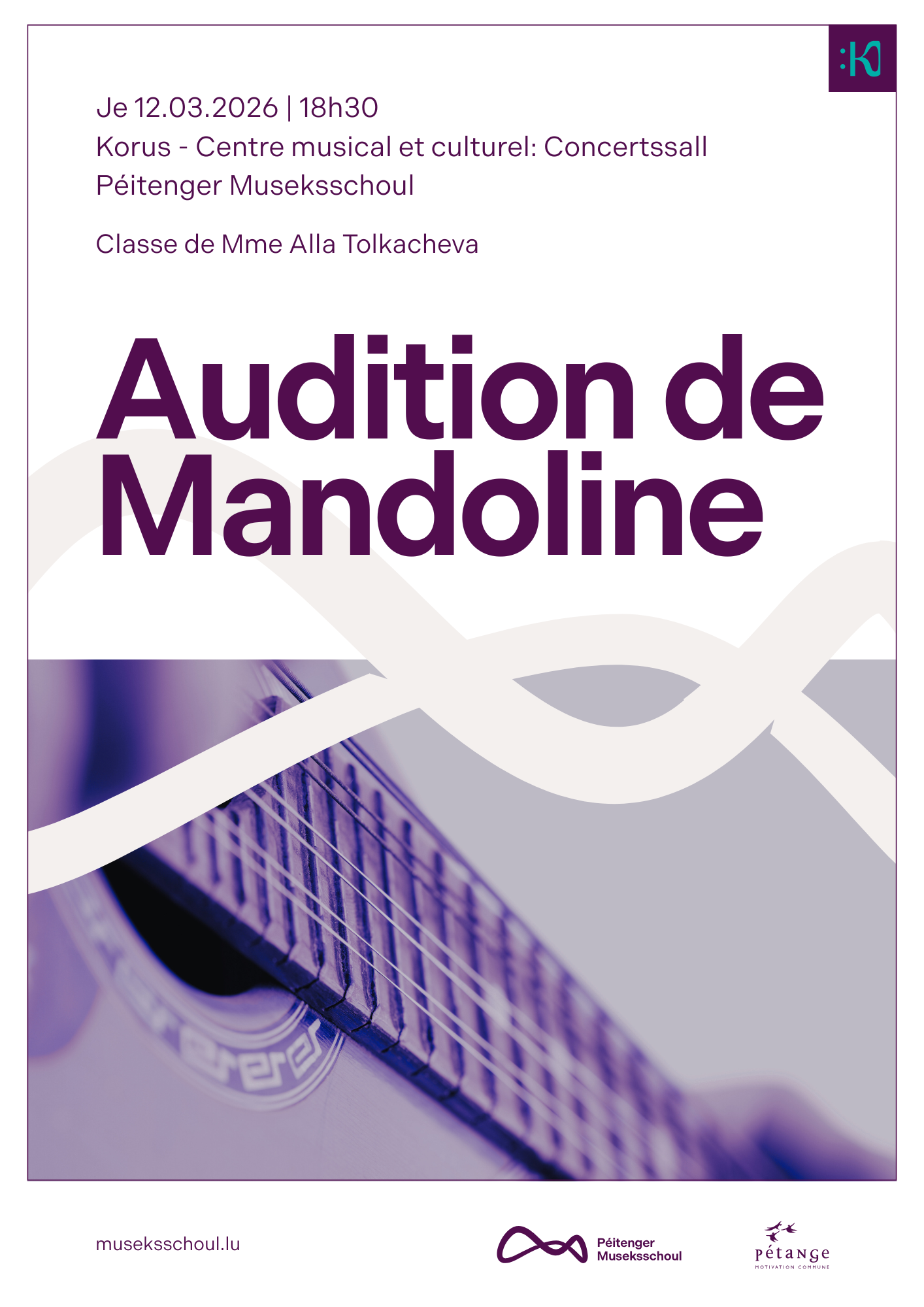 Audition Classe de Mandoline