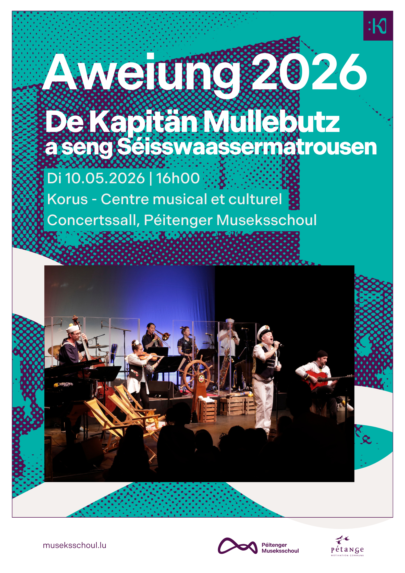 Aweiung 2026 - De Kapitän Mullebutz a séng Séisswaassermatrousen