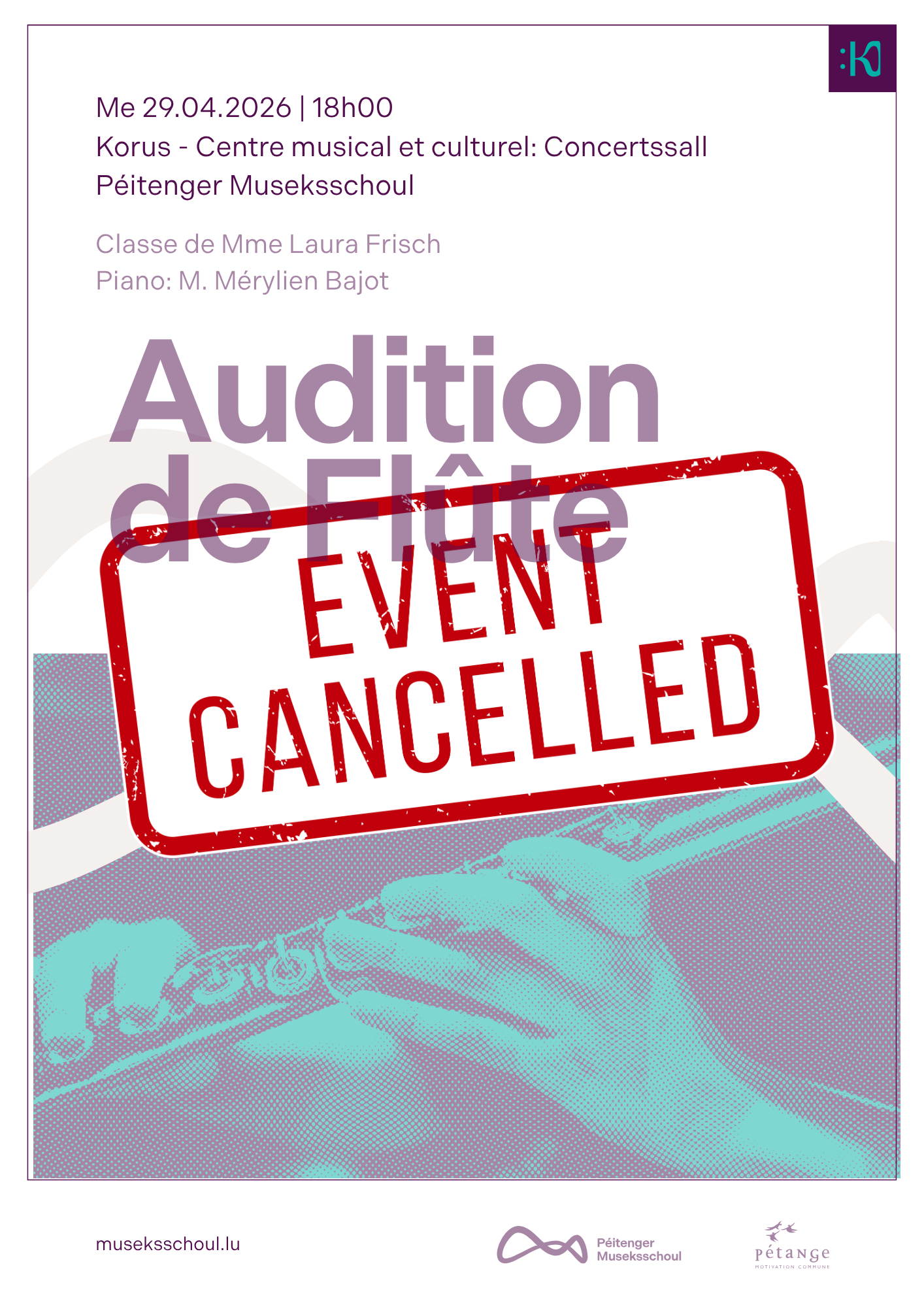 Annulé - Audition Classe de Flûte