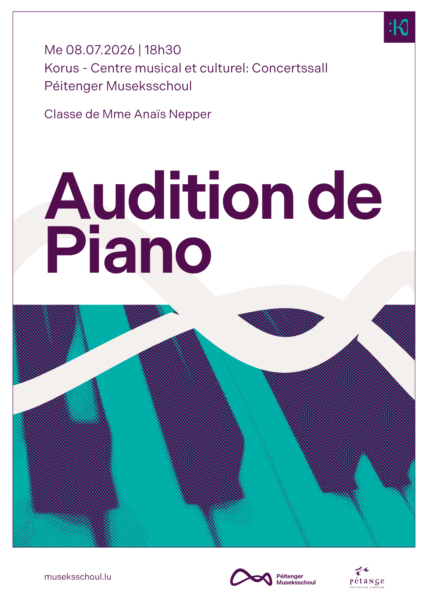 Audition Classe de Piano