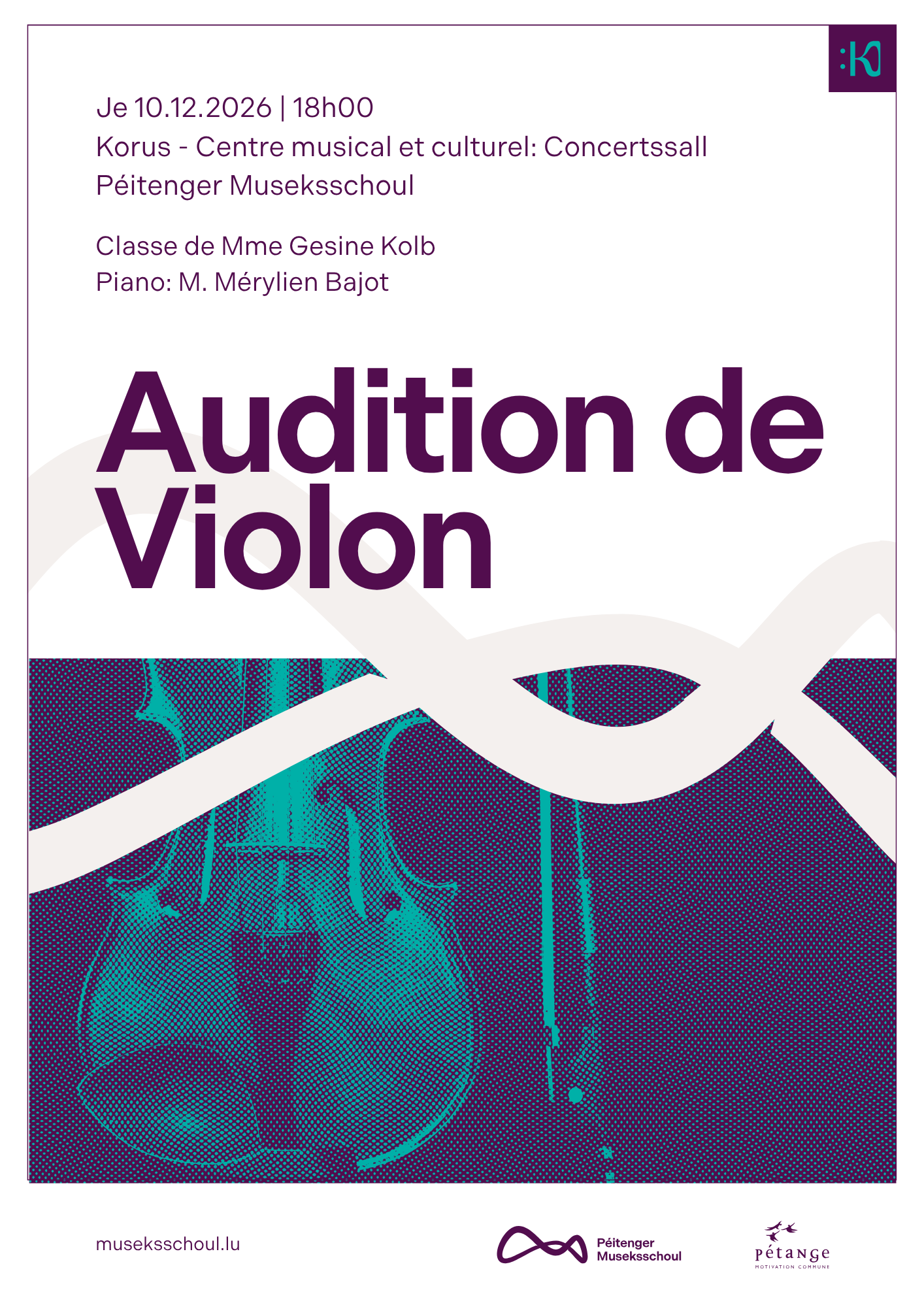 Audition classe de violon