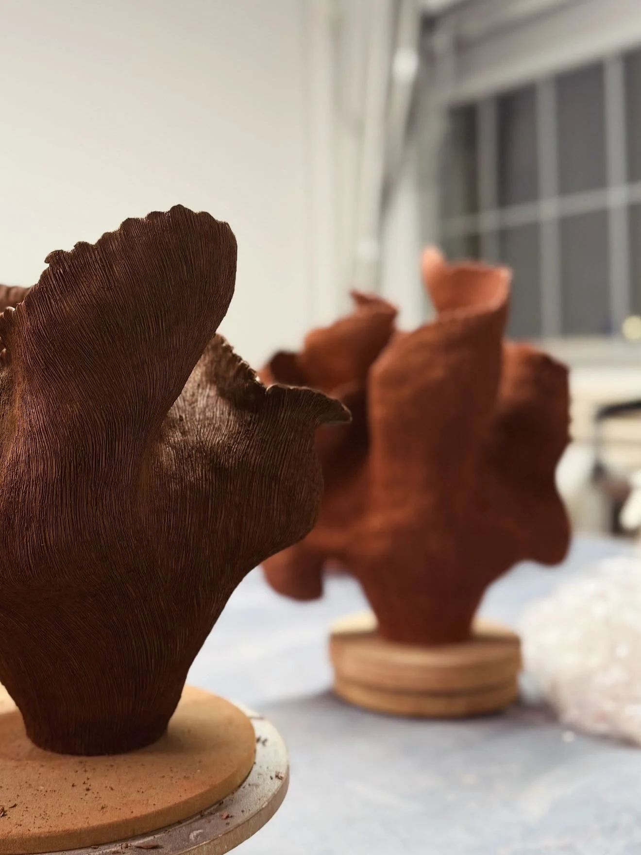 &hellip; in the kiln&hellip;🤞🏼🔥🤎
#lettingloose 
#inthestudio 🥀

.
.
.
.
.

#inthestudio
#sculpturalceramics #handbuilt #taniawhalenceramics
#handbuiltceramics 
#sculpturalvessels
#art #womeninceramics #interiordesign 
#brooklynpottery