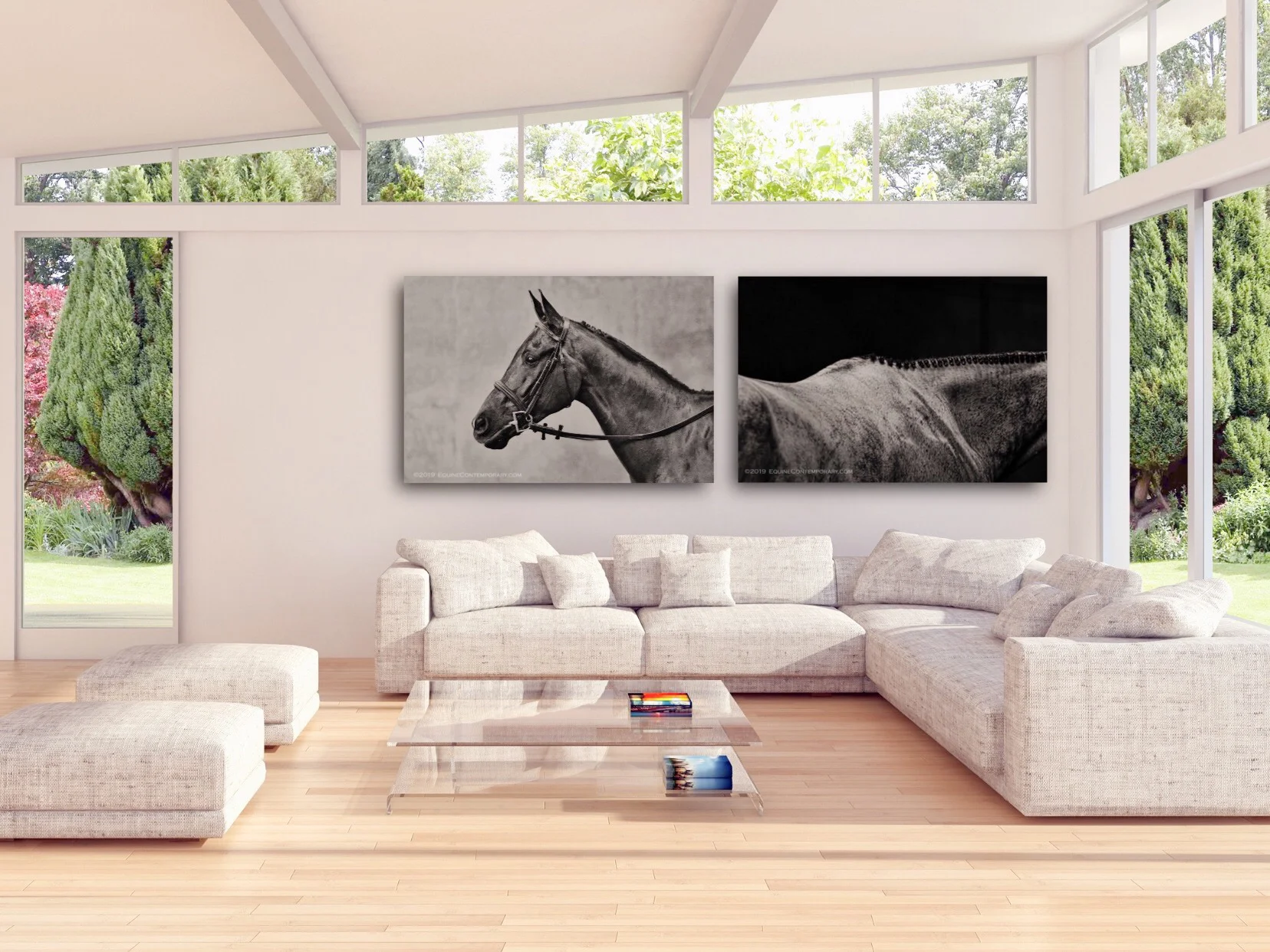 Dye-Sublimation images on metal are delivered with attached backing, ready to wall mount. The matte finish allows for minimal glare in any lighting design.