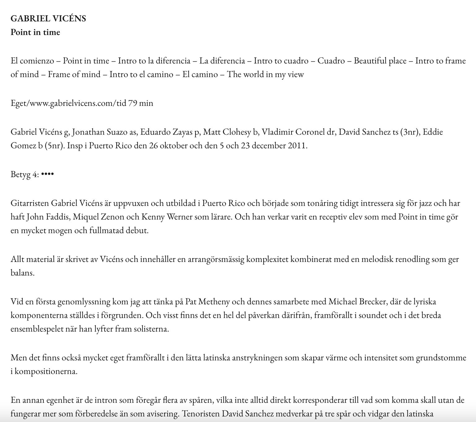 Orkester Journalen (Sweden) May 2012