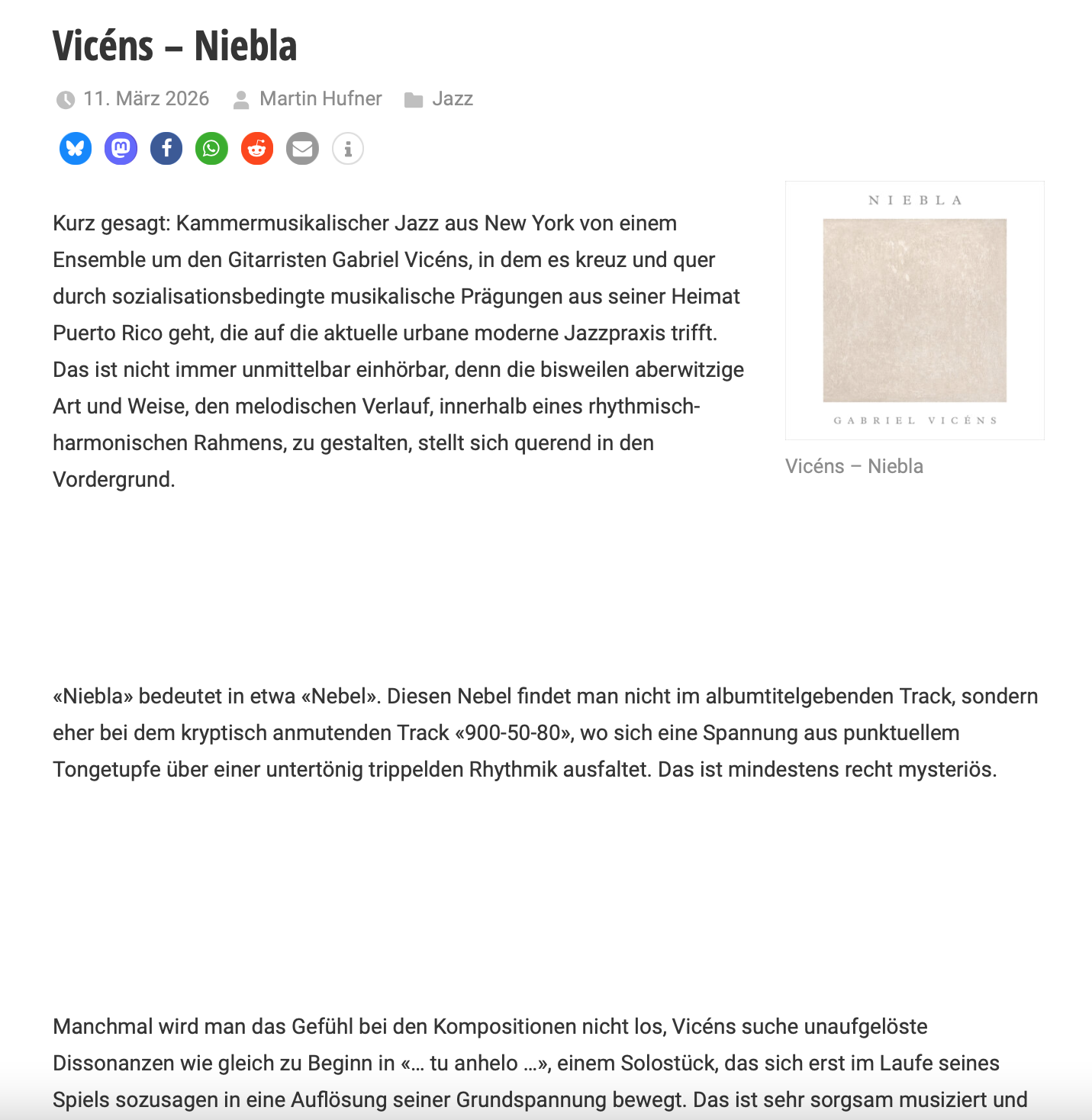 Neue Musikzeitung (Germany) March 2026