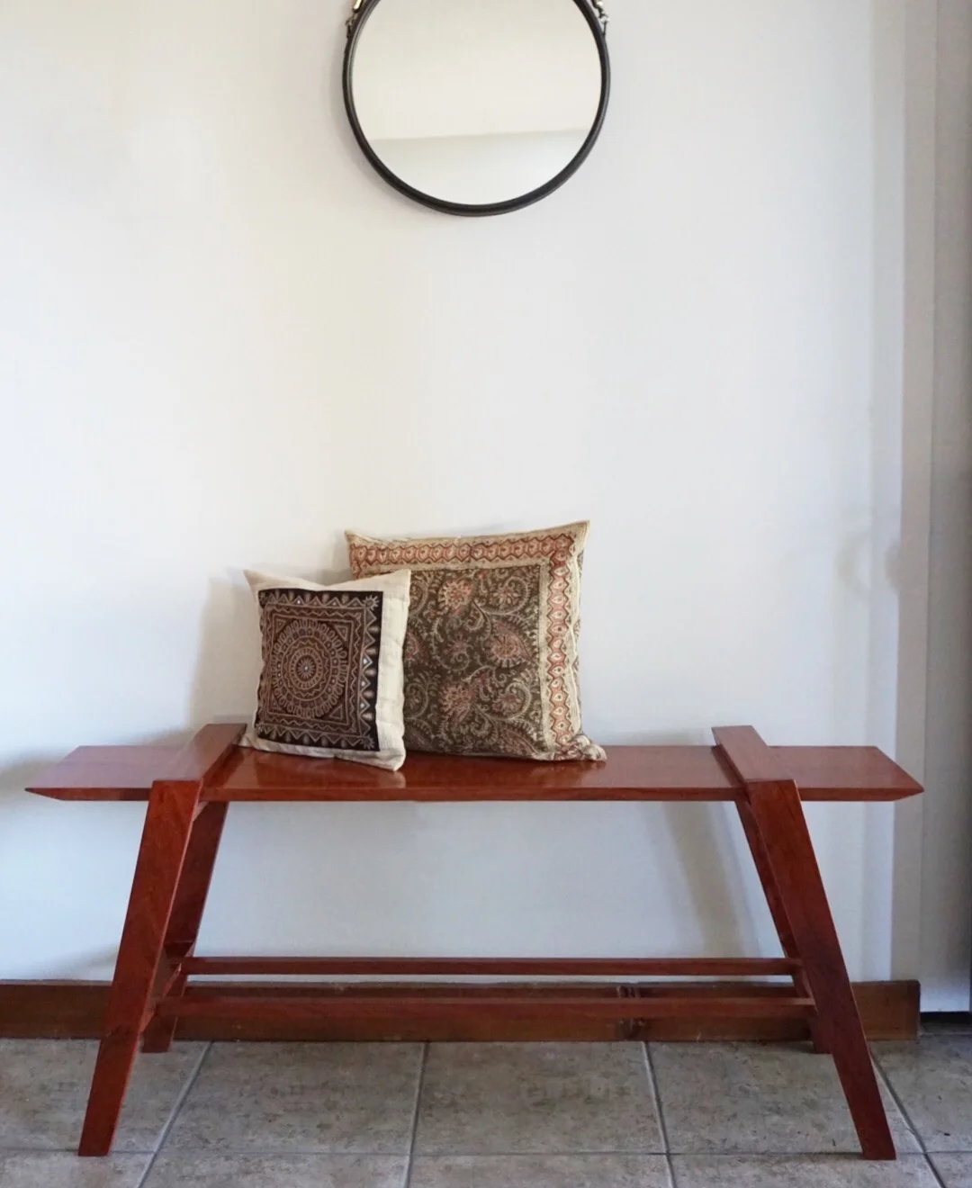 Jatoba Floating Japanese Bench