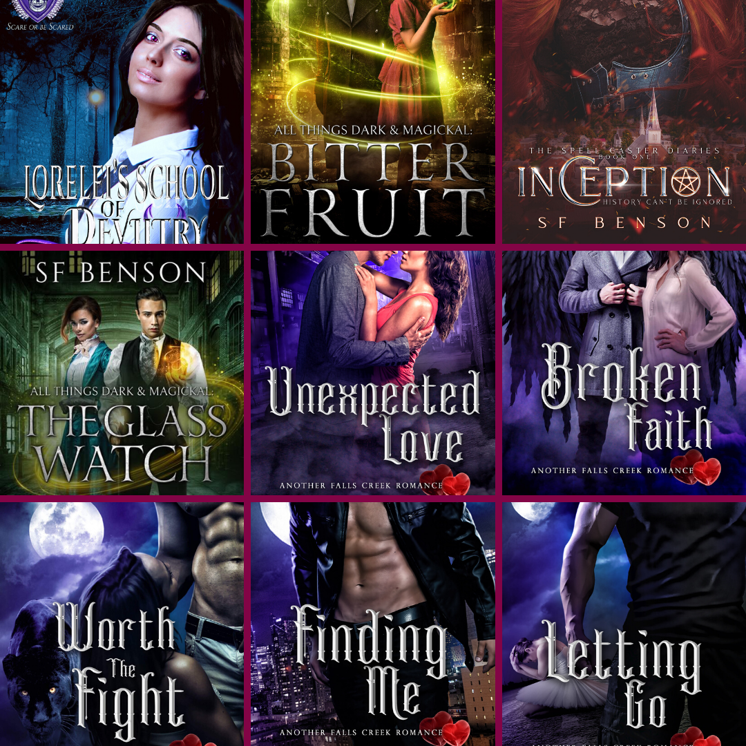 Not pictured: Something More (Another Falls Creek Romance, #4), Blessed Hearts (Hearts Duology, #2), Hallowed Hearts (A Christmas Hearts Novella), Blood Vendetta (The BlackGuard Society, #1) and The Alliance Chronicles (Release, Rebel, Restore, and …
