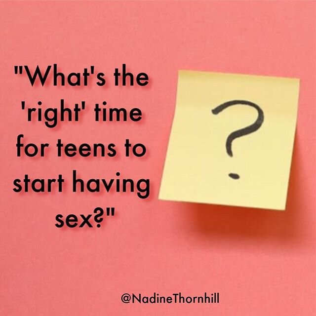 🤔What IS the right time for teens to start having sex?🤔
⠀⠀⠀⠀⠀⠀⠀⠀⠀
When it comes to sexual readiness, there is no definitive answer.  And as much as we might want to it isn't a decision we can make for our teens.
⠀⠀⠀⠀⠀⠀⠀⠀⠀
What we can do is help tee