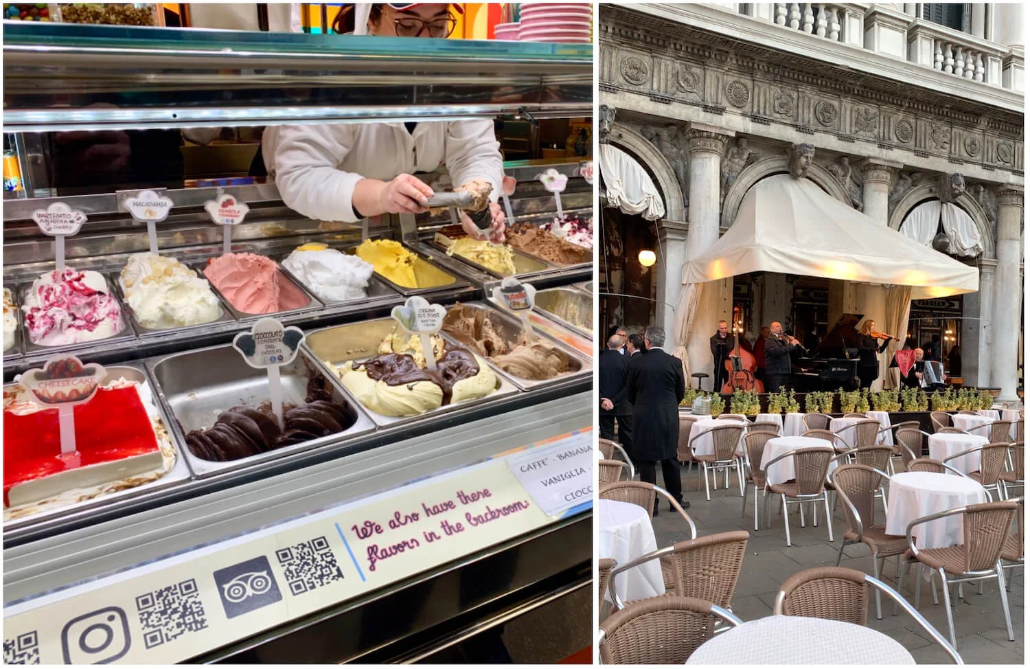Gelato Fantasy and Caffe Florian in Venice, Italy - Budget
