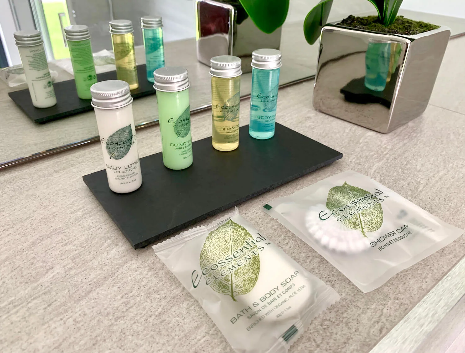 Our Departure Board - Newlands Lodges Review - Bathroom Amenities/Toiletries