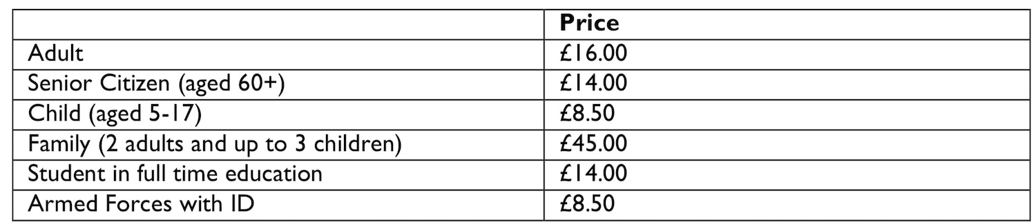 Our Departure Board - Royal Yacht Britannia Admission Prices