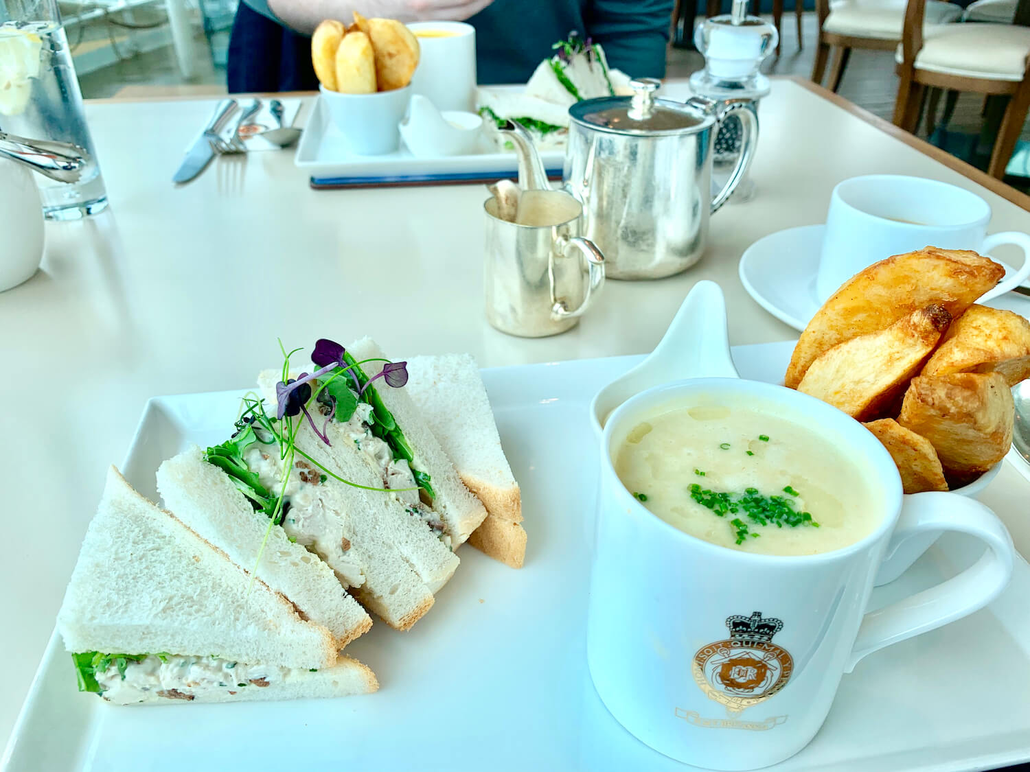 Our Departure Board - Royal Yacht Britannia - Royal Deck Tea Room Soup and Sandwich