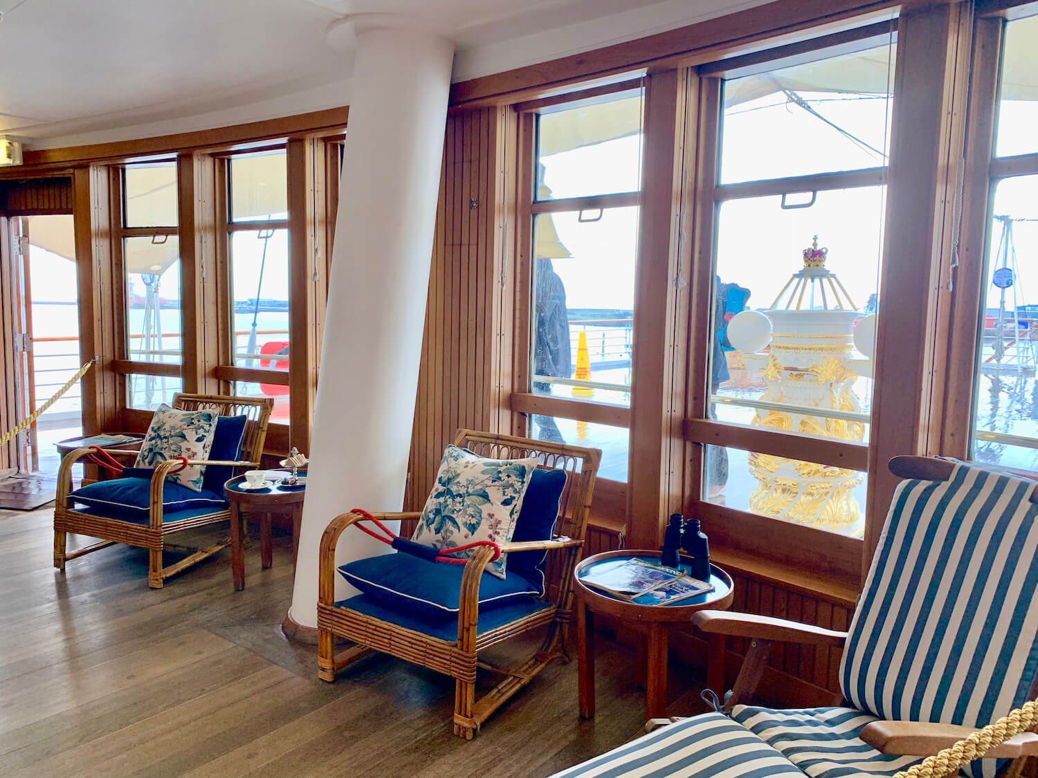 Our Departure Board - Royal Yacht Britannia - Sun Room