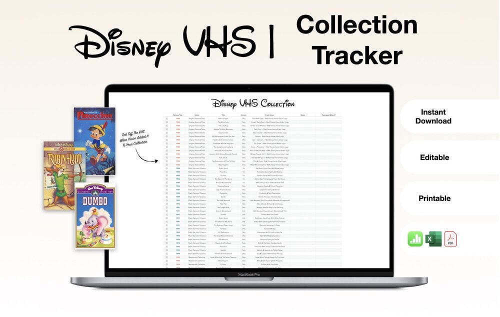 Disney VHS Collection List