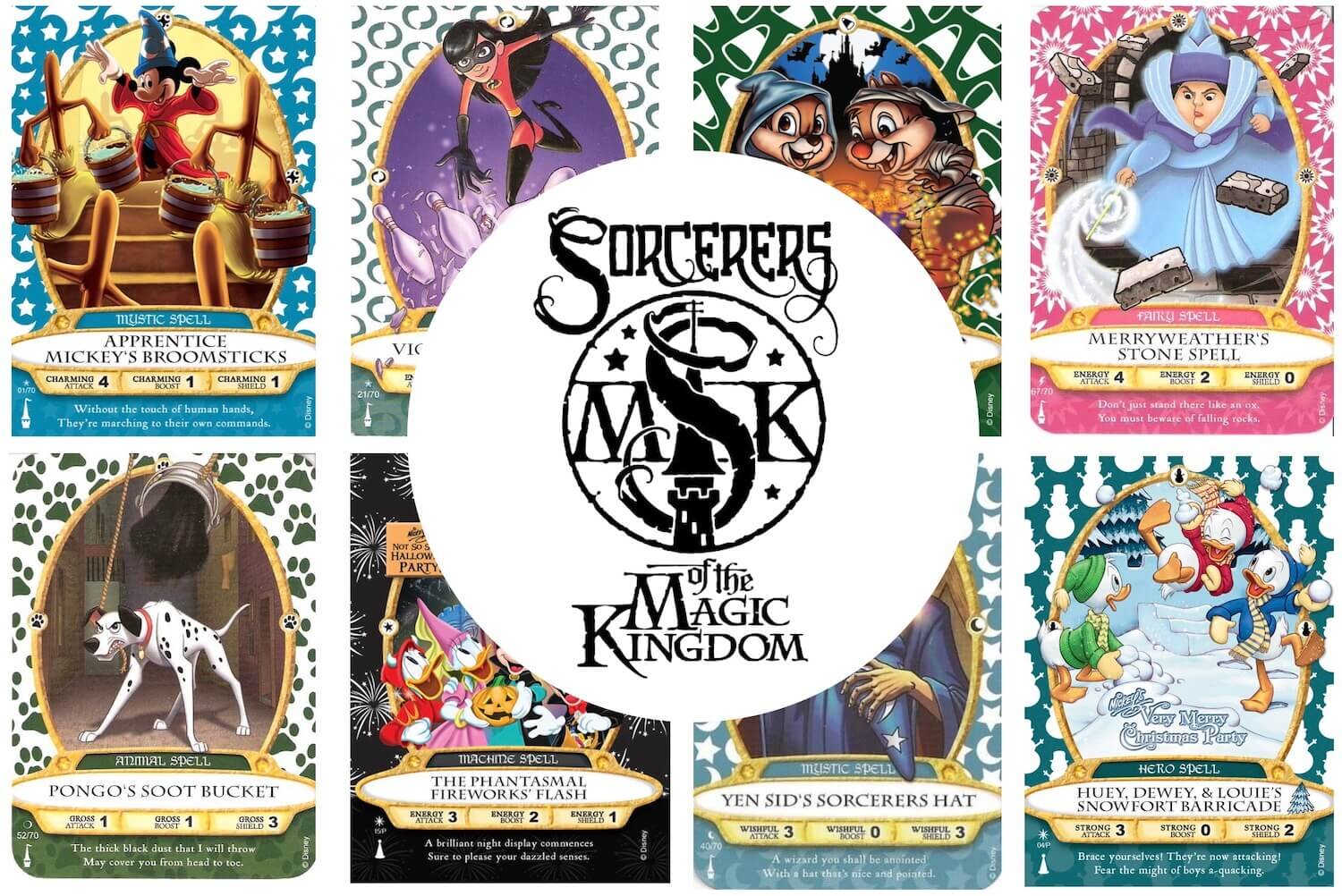 Disney Sorcerers Of The Magic Kingdom Cruella Villains Cards Board SOTMK Game 