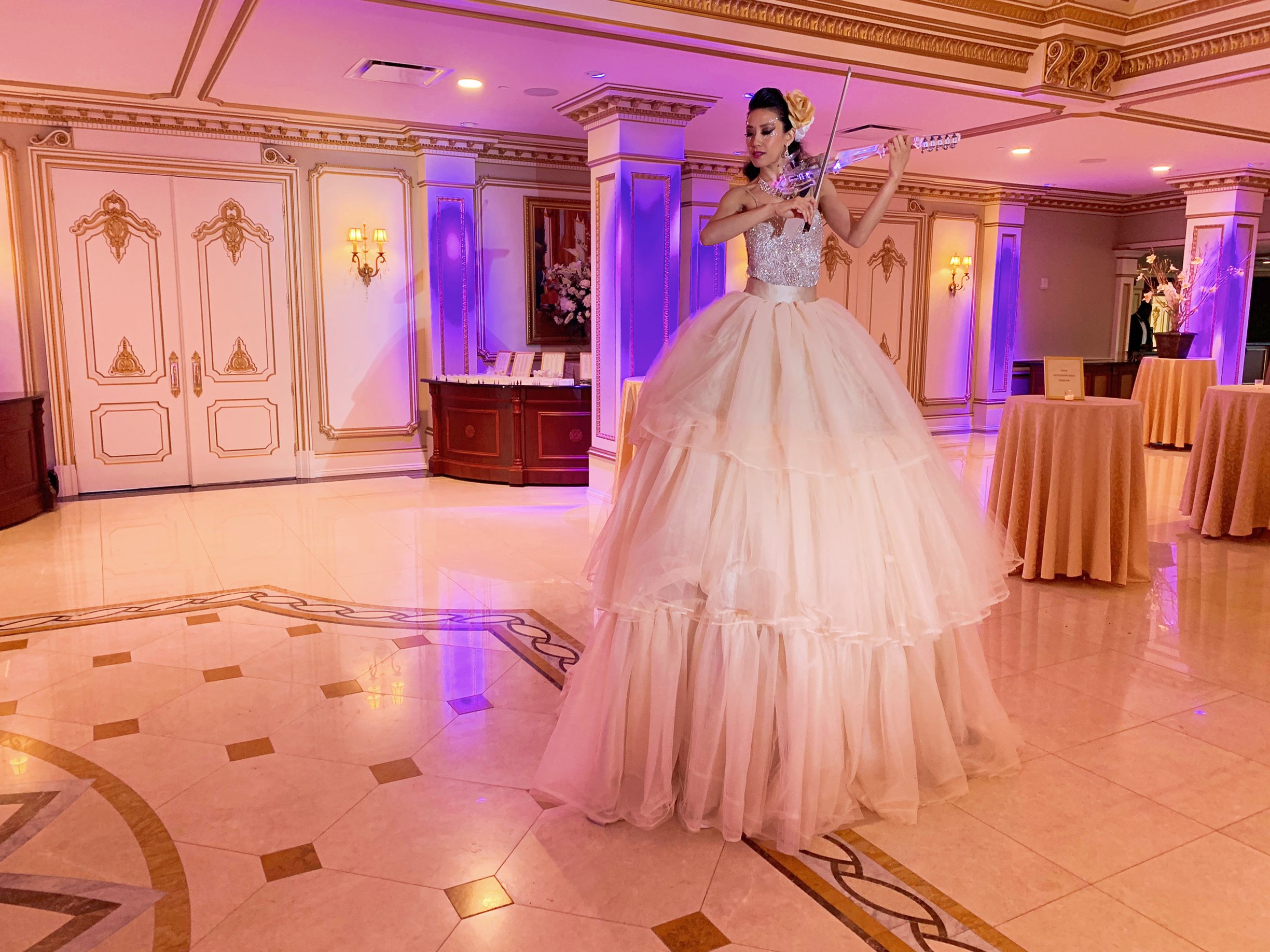 Rose Tulle Tower Gown