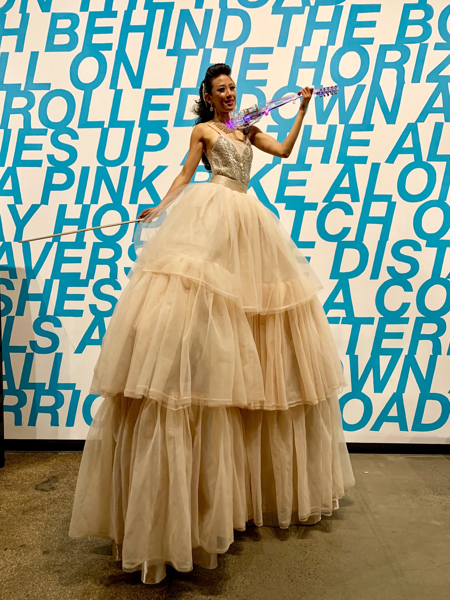 Rose Tulle Tower Gown