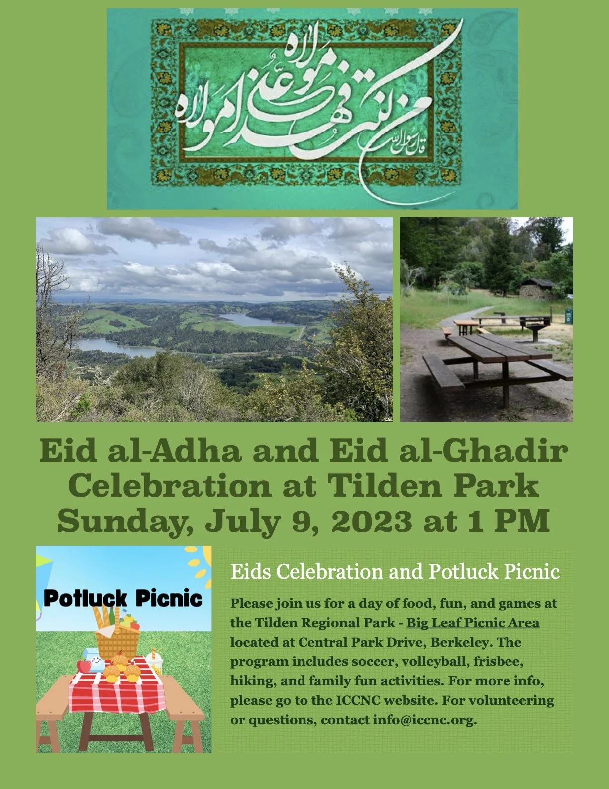 Eid alAdha and Eid alGhadir Celebration at Tilden Park Sunday, July