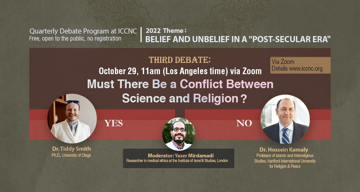 Third Quarterly Debate on Belief and Unbelief: "Must There Be a Conflict Between Science and Religion?'
