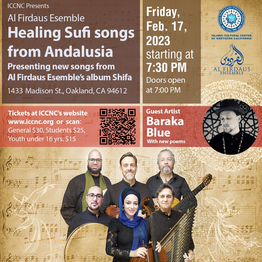 Al Firdaus Ensemble - Healing Sufi Songs from Andalusia Friday, Feb. 17, 2023