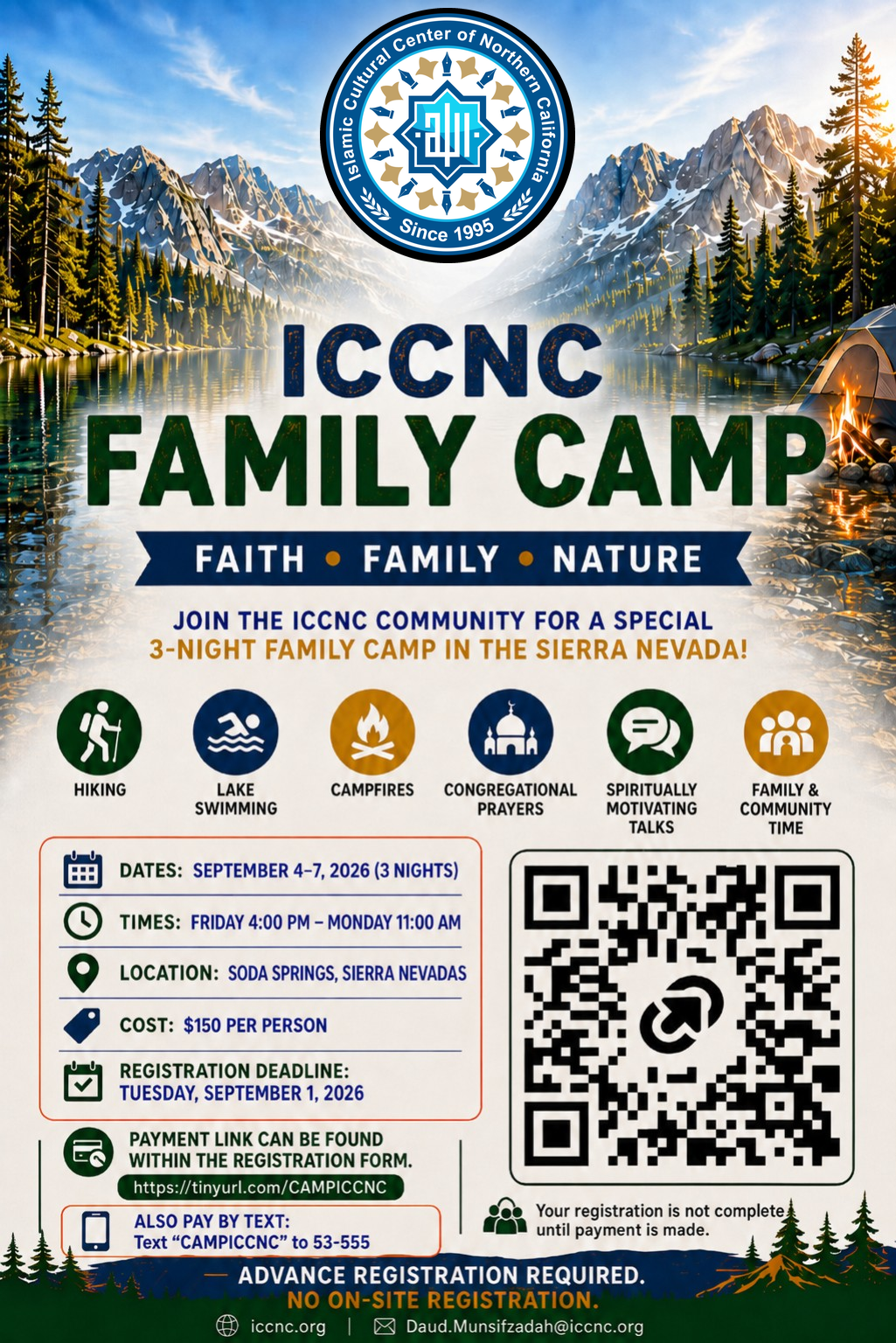 ICCNC Annual Family Camp — Registration Is Now Open!