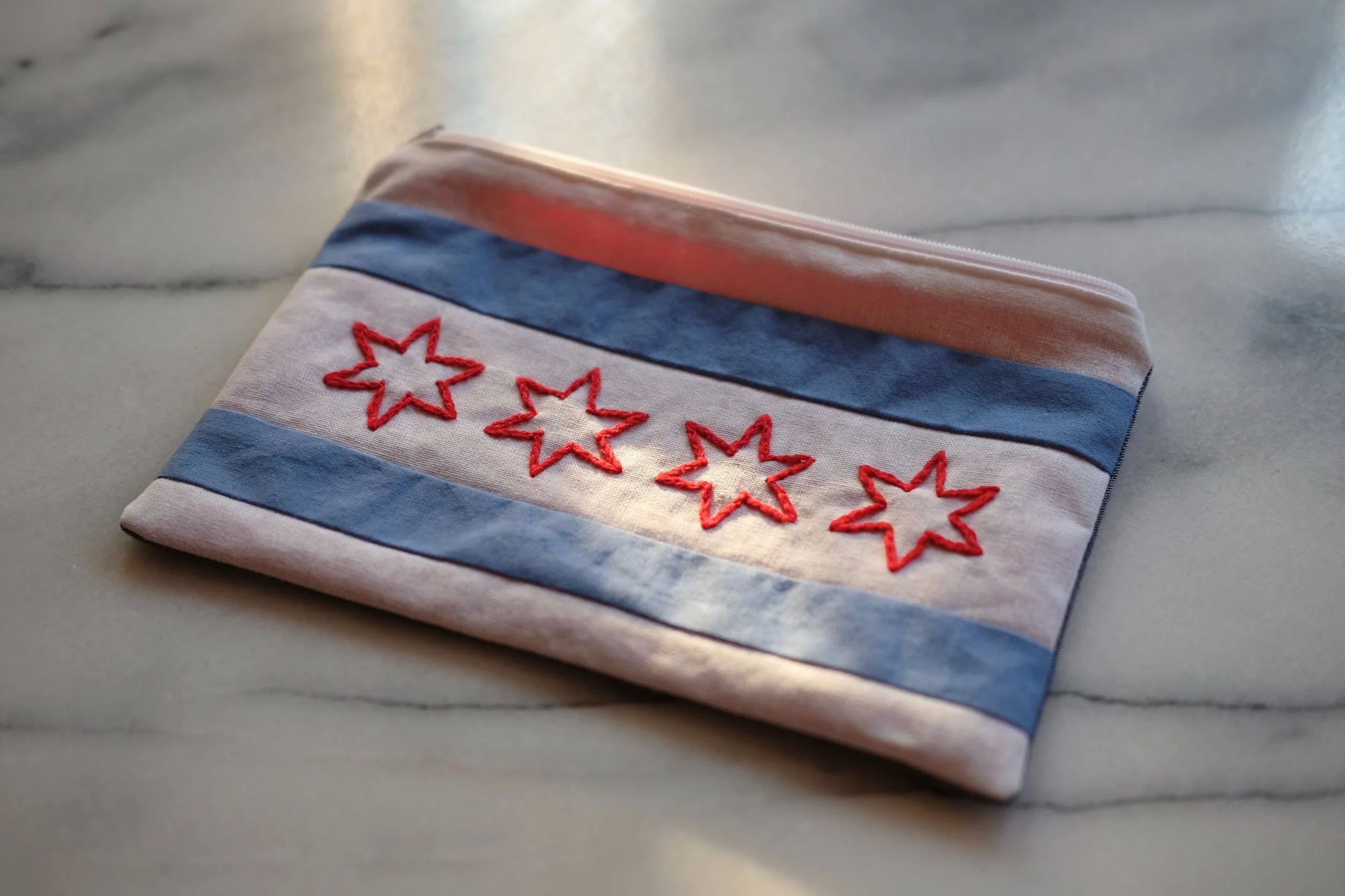 Chicago Flag Pouch