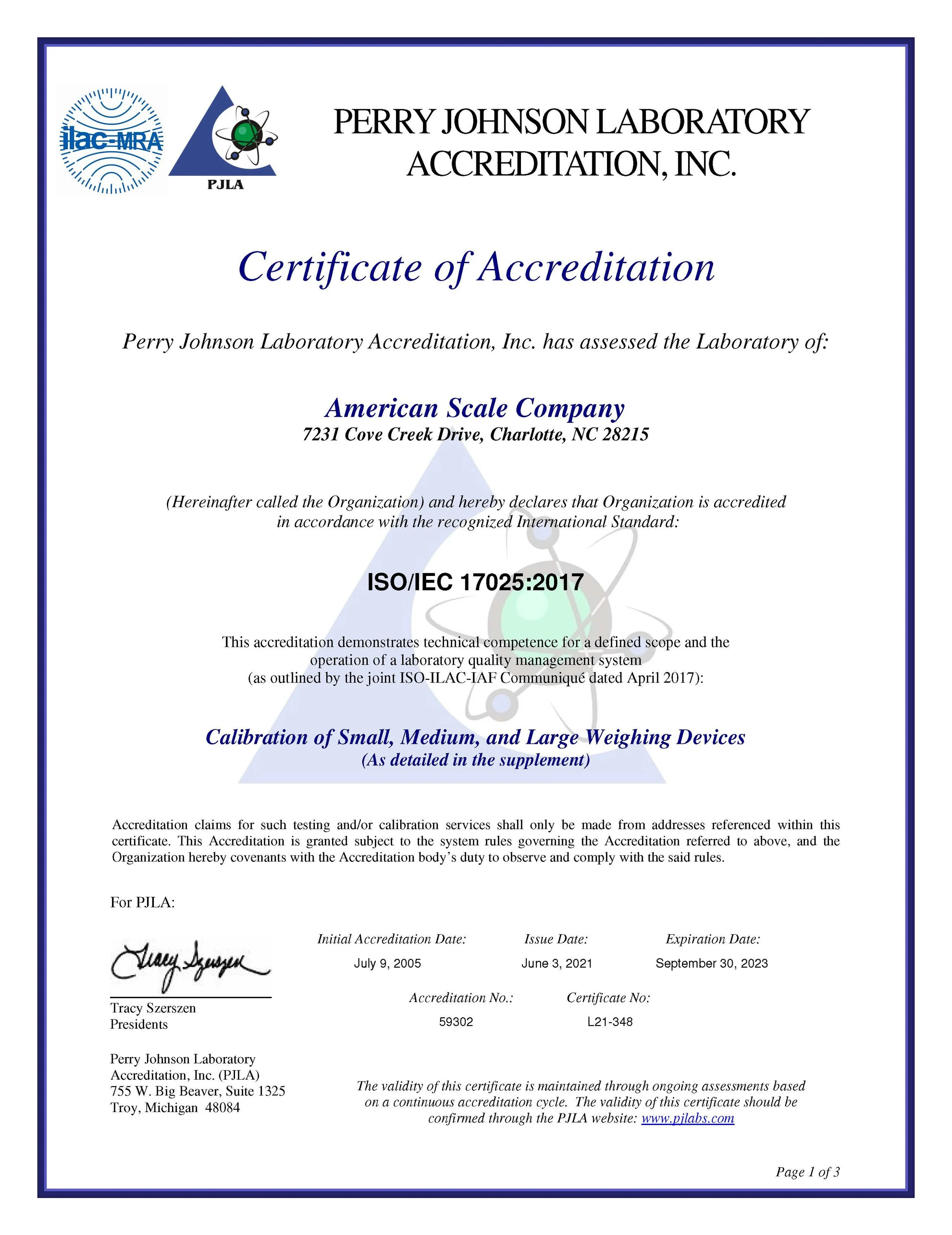 Licenses / Certifications — ASC