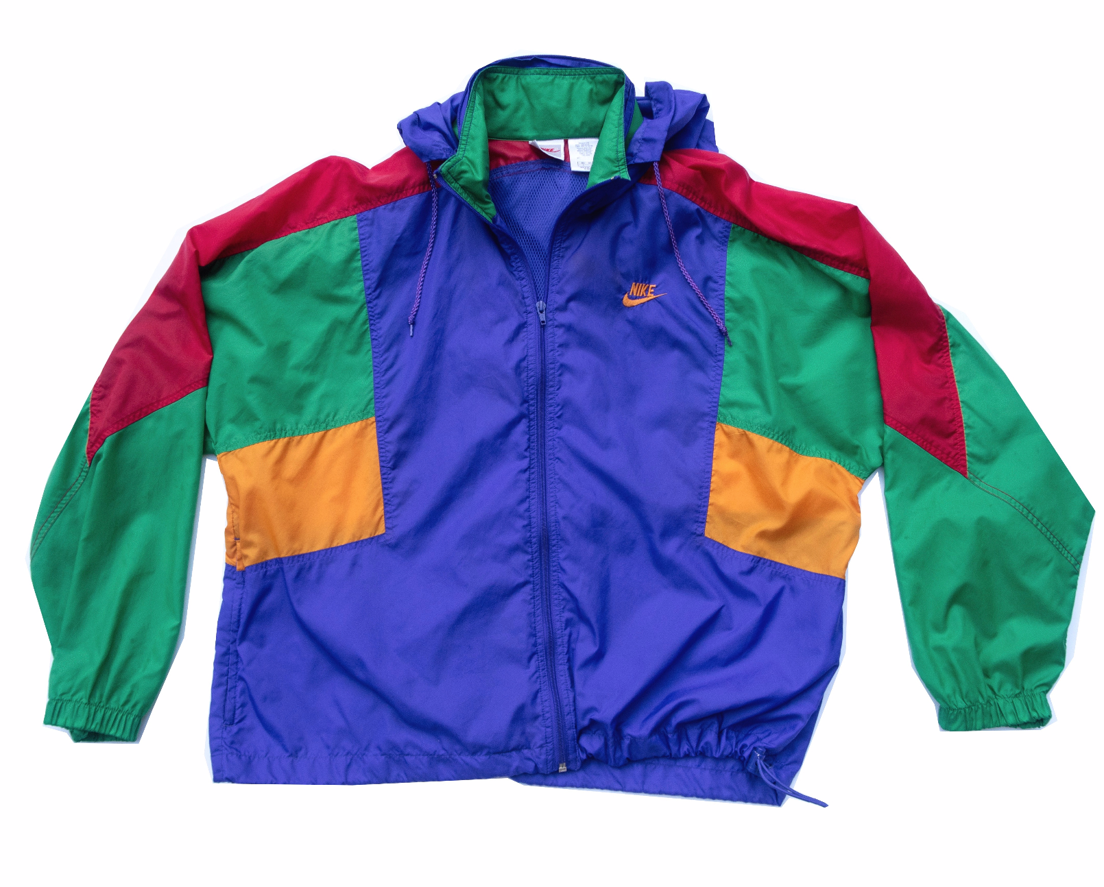 red yellow and blue nike windbreaker