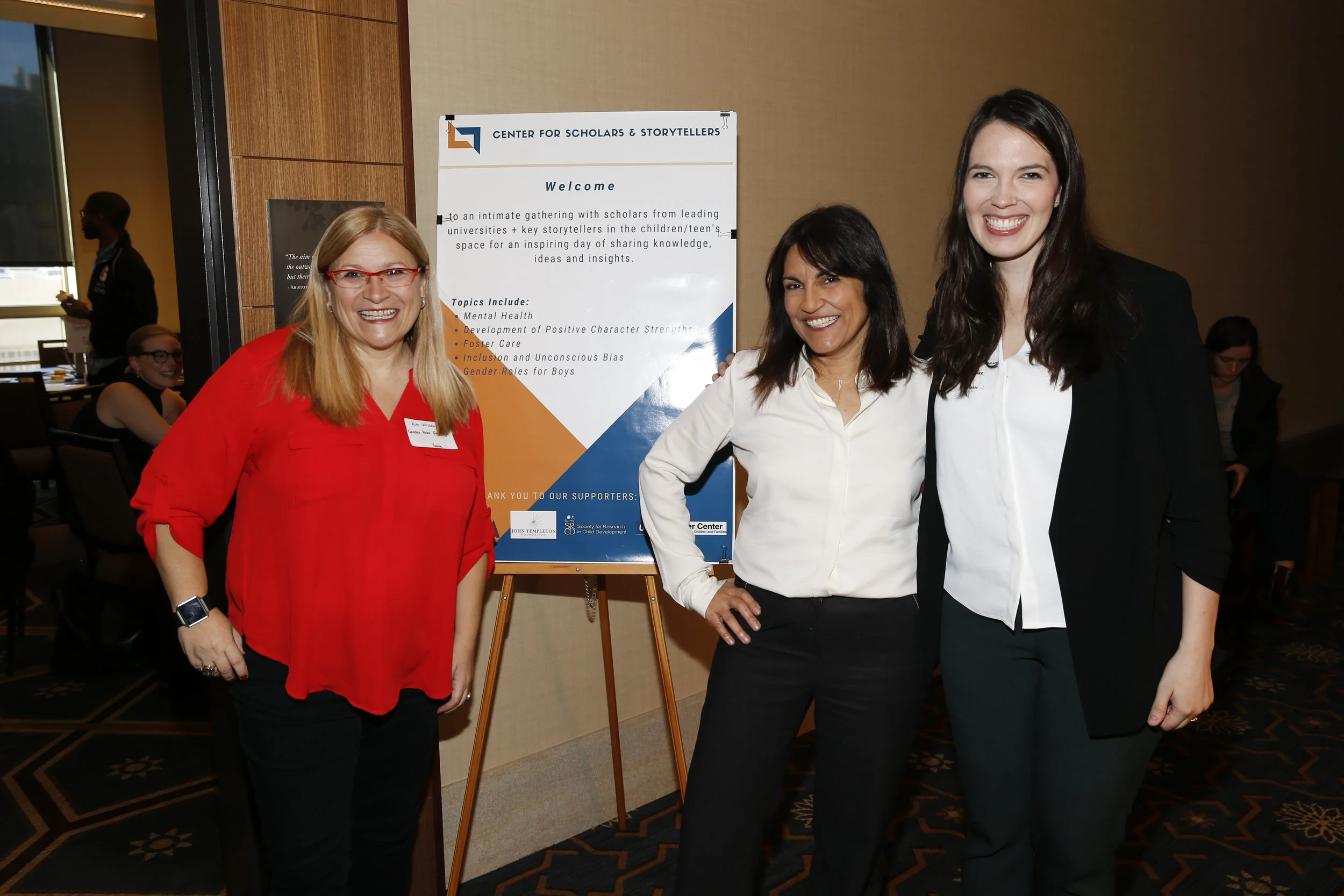 Co-Director Kim Wilson (left), Founder and Executive Director Yalda T. Uhls (center), and Co-Director Colleen Russo Johnson (right) welcome and introduce event topics.