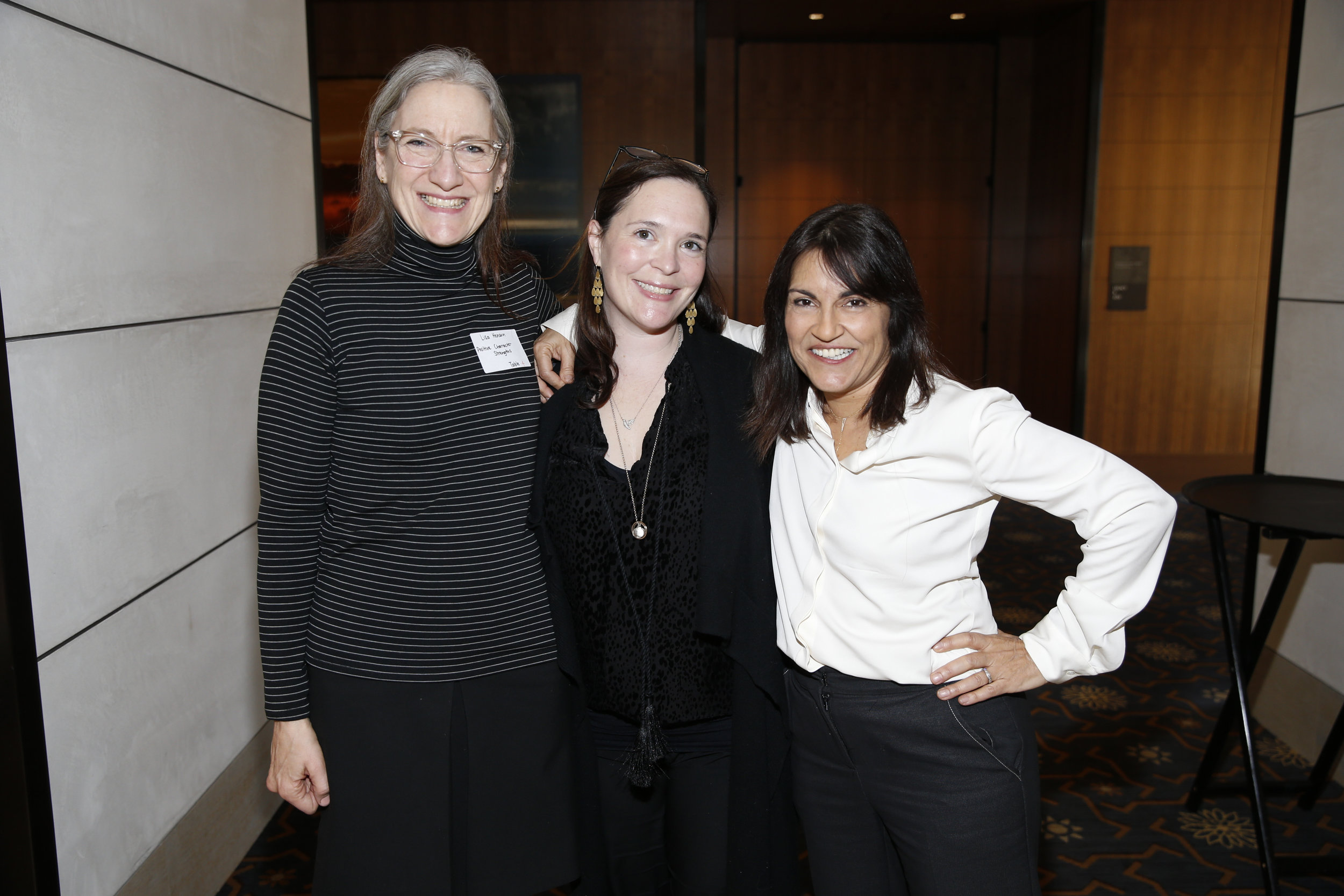 And the day starts! CEO and President of the Jim Henson Company Lisa Henson (left), President of TriStar Productions Hannah Minghella (center), and Founder and Executive Director of CSS Yalda T. Uhls (right)