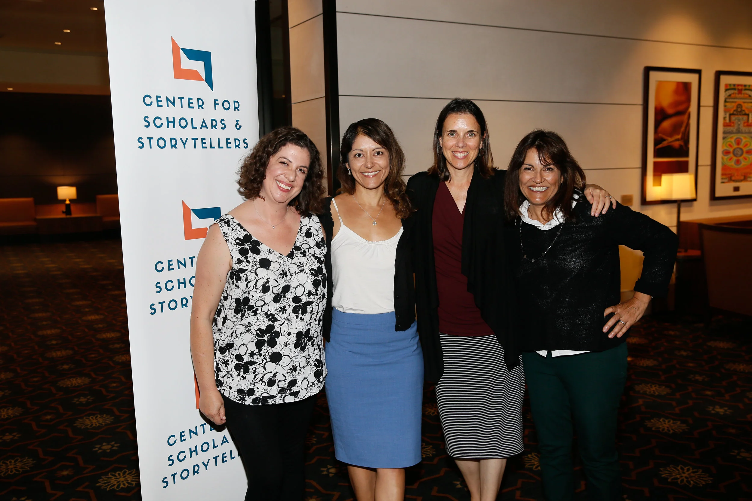 (from left to right) USC lecturer in communication Laurel Felt, UCSB Associate Professor Maryam Kia-Keating, Manager of the Center for Youth Mental Health and of Community Partnerships at Stanford Department of Psychiatry and Behavioral Sciences Vicki Harrison, and CSS Founder and Executive Director Dr. Yalda T. Uhls.