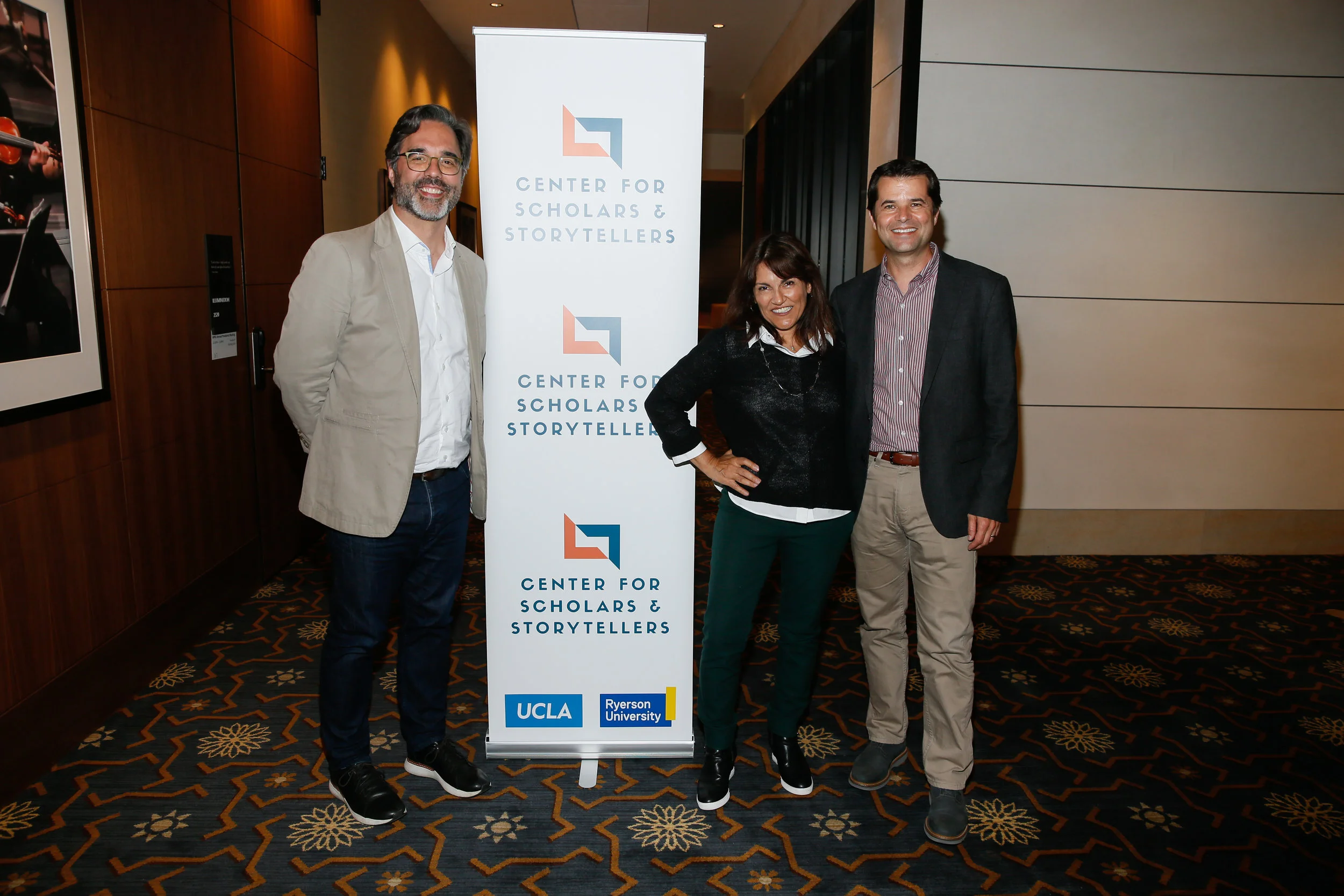 University of Oregon’s Dr. Nicholas Allen (left), CSS Founder and Executive Director Dr. Yalda T. Uhls (center), and UCLA Professor-in-Residence Dr. Fuligni (right).