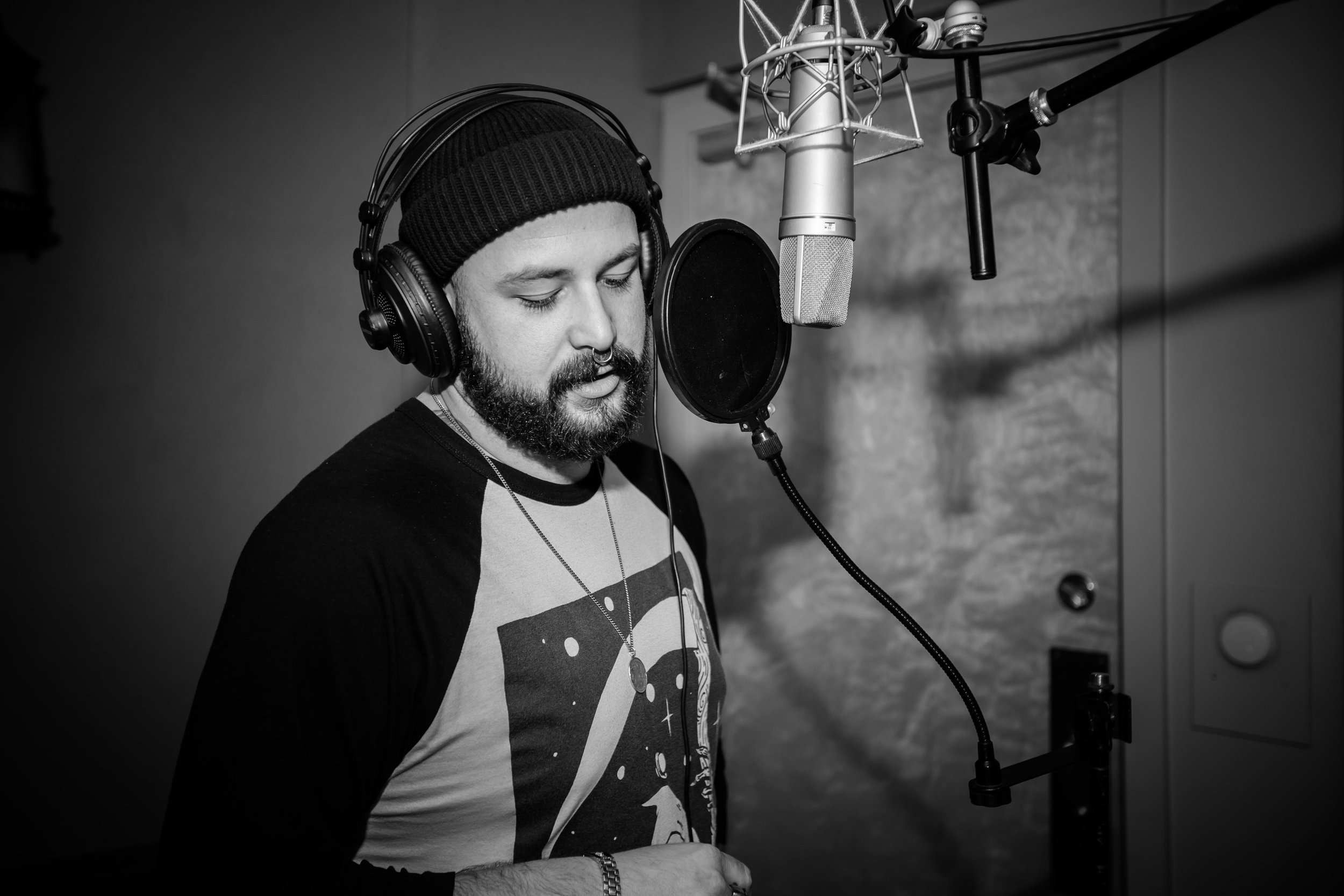  Joel Quartuccio of Being As An Ocean recording vocals for “Know My Name” 
