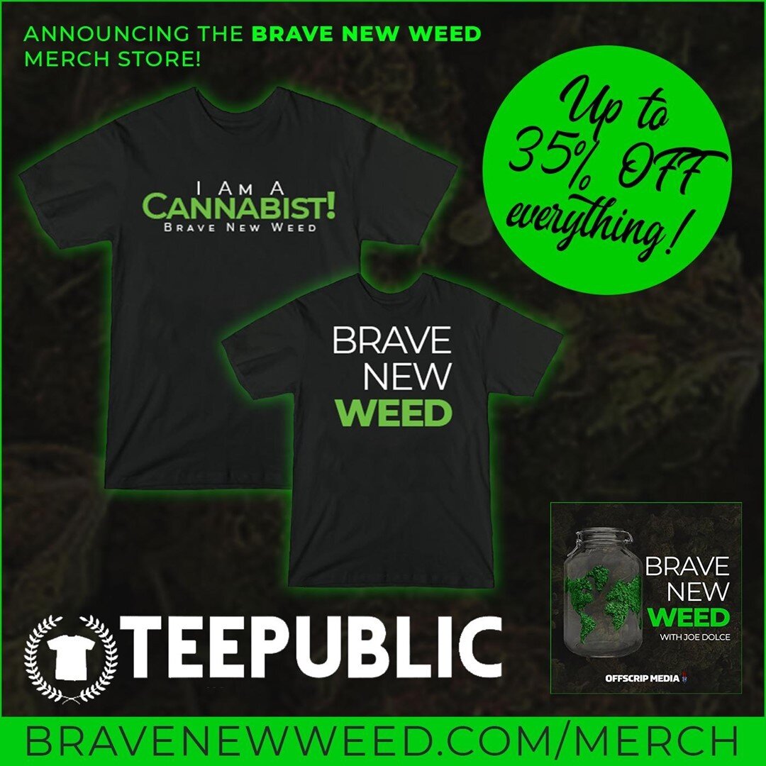 Announcing the Brave New Weed merch store! t.ly/N5uA

We've teamed up with @Teepublic to bring you official Brave New Weed merchandise and today we're offering you up to 35% off everything! Sale ends midnight (PST). t.ly/N5uA 

Check out the Brave Ne