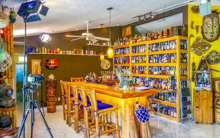 The home bar where Rob shoots his Rum Minute videos ( which you can watch here on YouTube ). Likely home to a handful of the ~300 American rums he’s collected over the past 15 years.