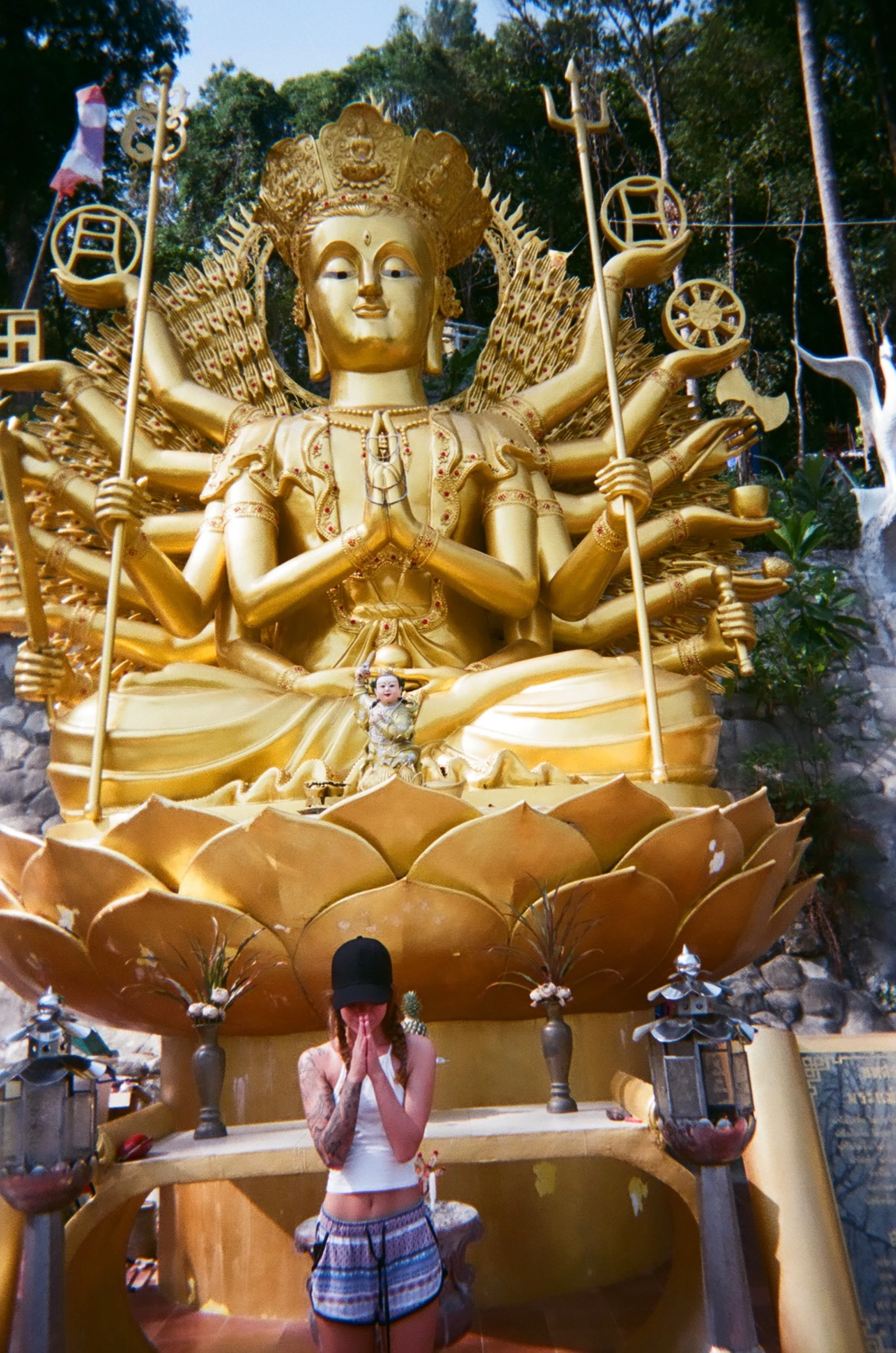  Temple visits in Krabi, planned by our adopted grandma Pat.  Can almost feel the sweat again from how hot it was this morning&nbsp;  