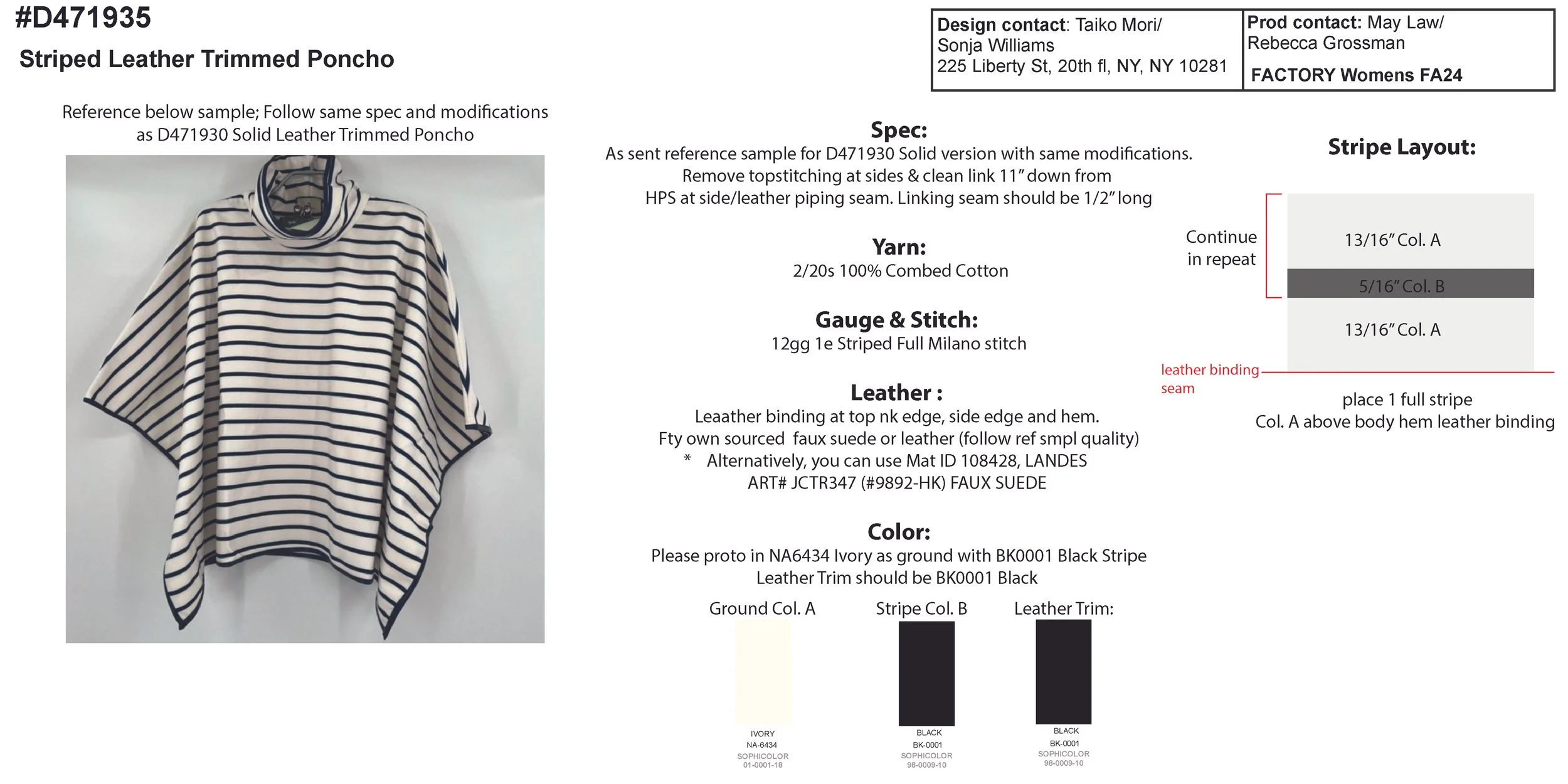 D471935 Striped Leather Trim Poncho.jpg