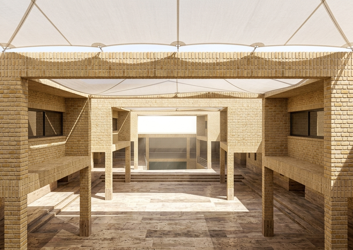 Middle school in hot and arid regions