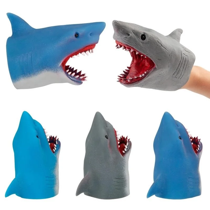 Shark Hand Puppets (2 Pack) Realistic Soft Rubber, 50 OFF