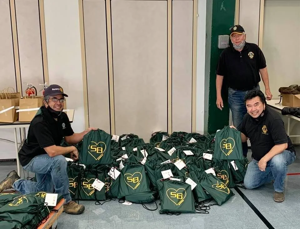 The San Bruno Lions Club provides School Supply Packs for Distance Learning for 414 students
