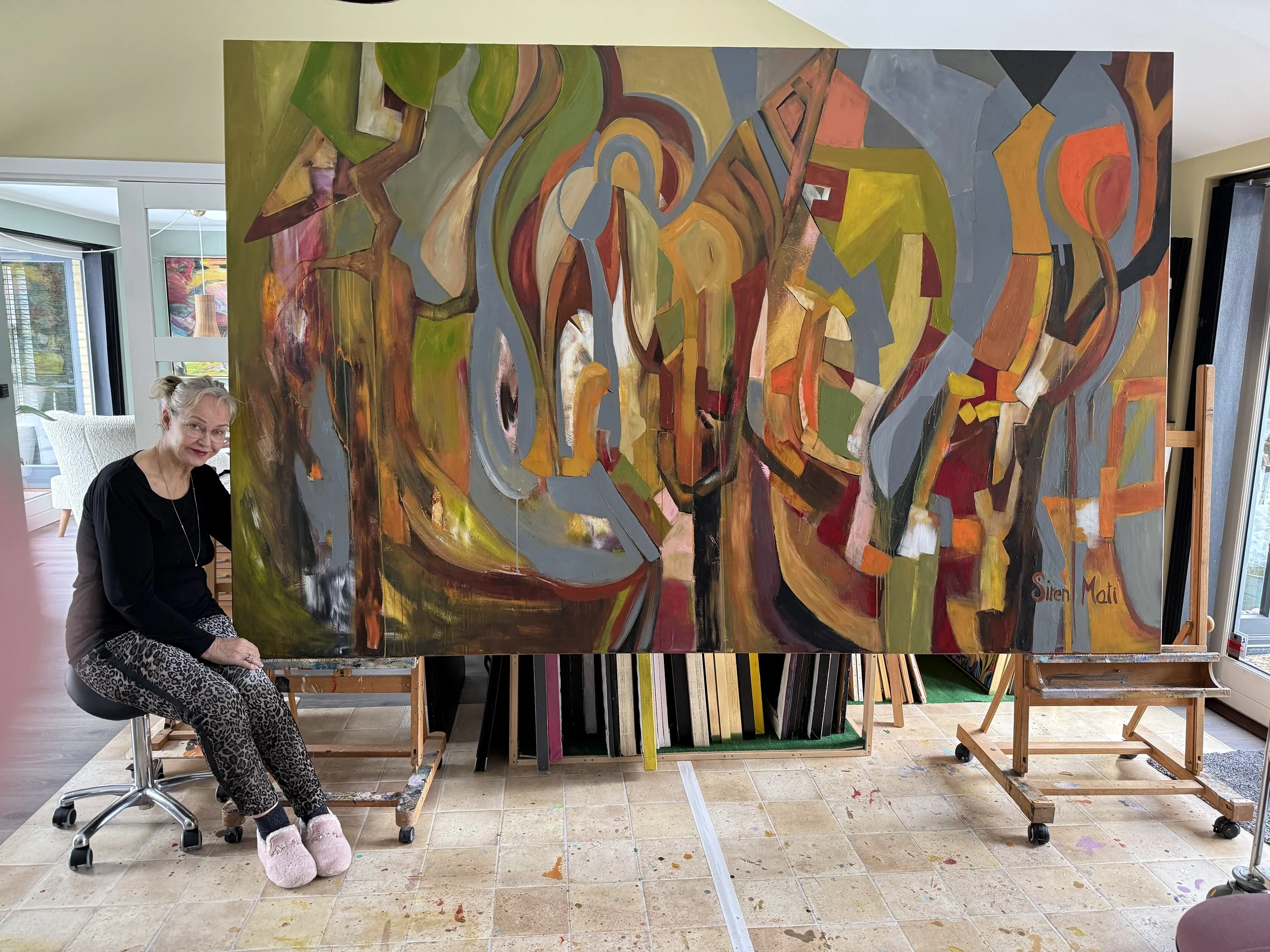 # _280 x 180 cm Akryl på lærred