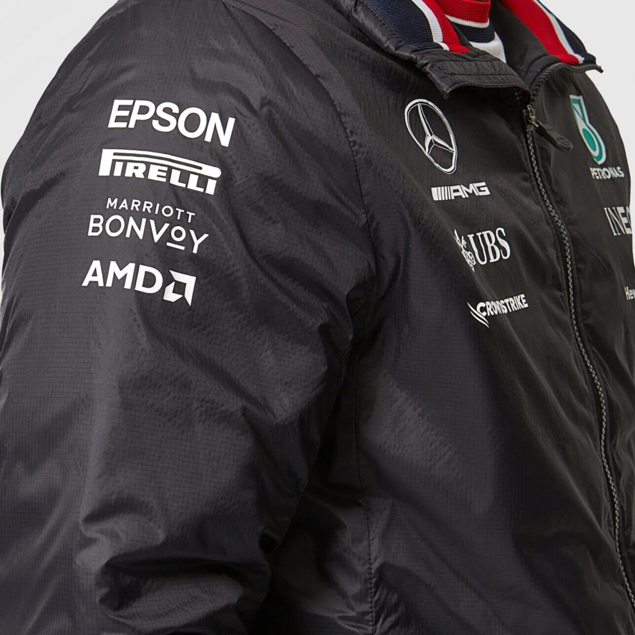 mercedes amg petronas f1 2021 team lightweight padded jacket
