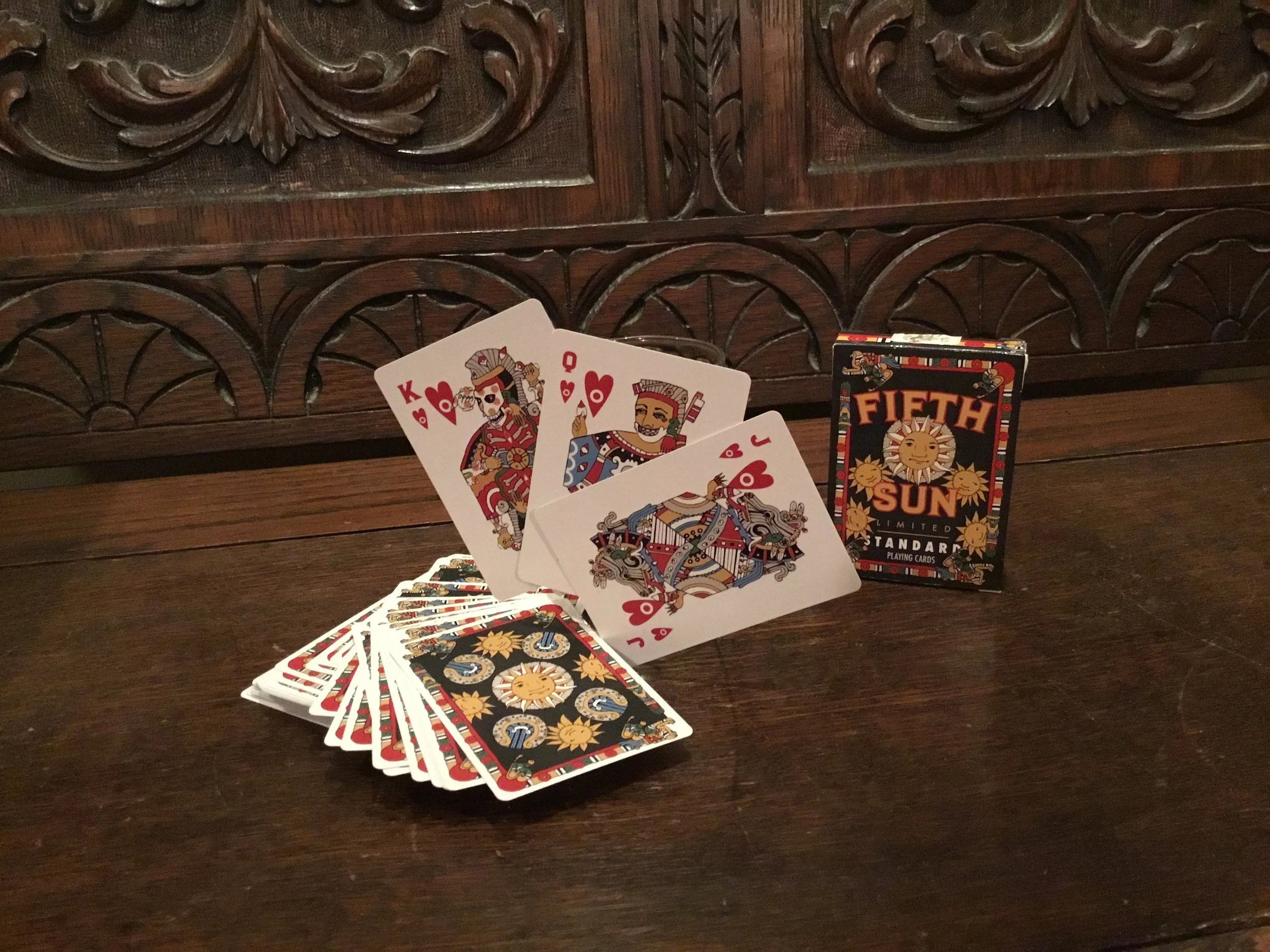 Fifth Sun Aztec playing cards