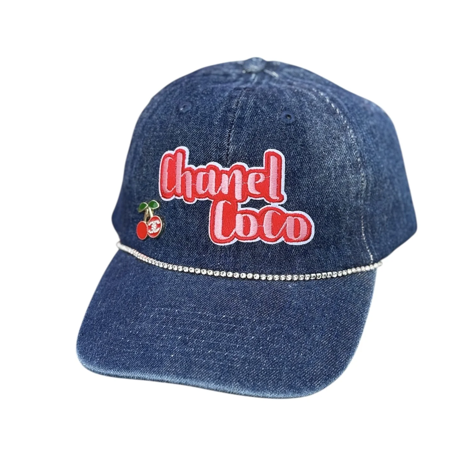 SRB Cherry Pop Denim Hat — Stylist Rita B, SRB Approved