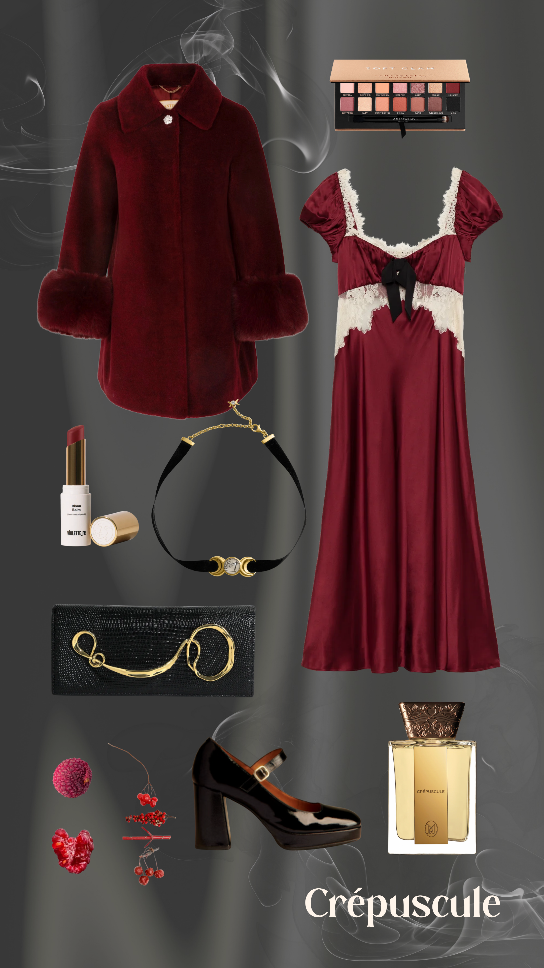 maison du roc crepuscule romantic evening oxblood and black moody